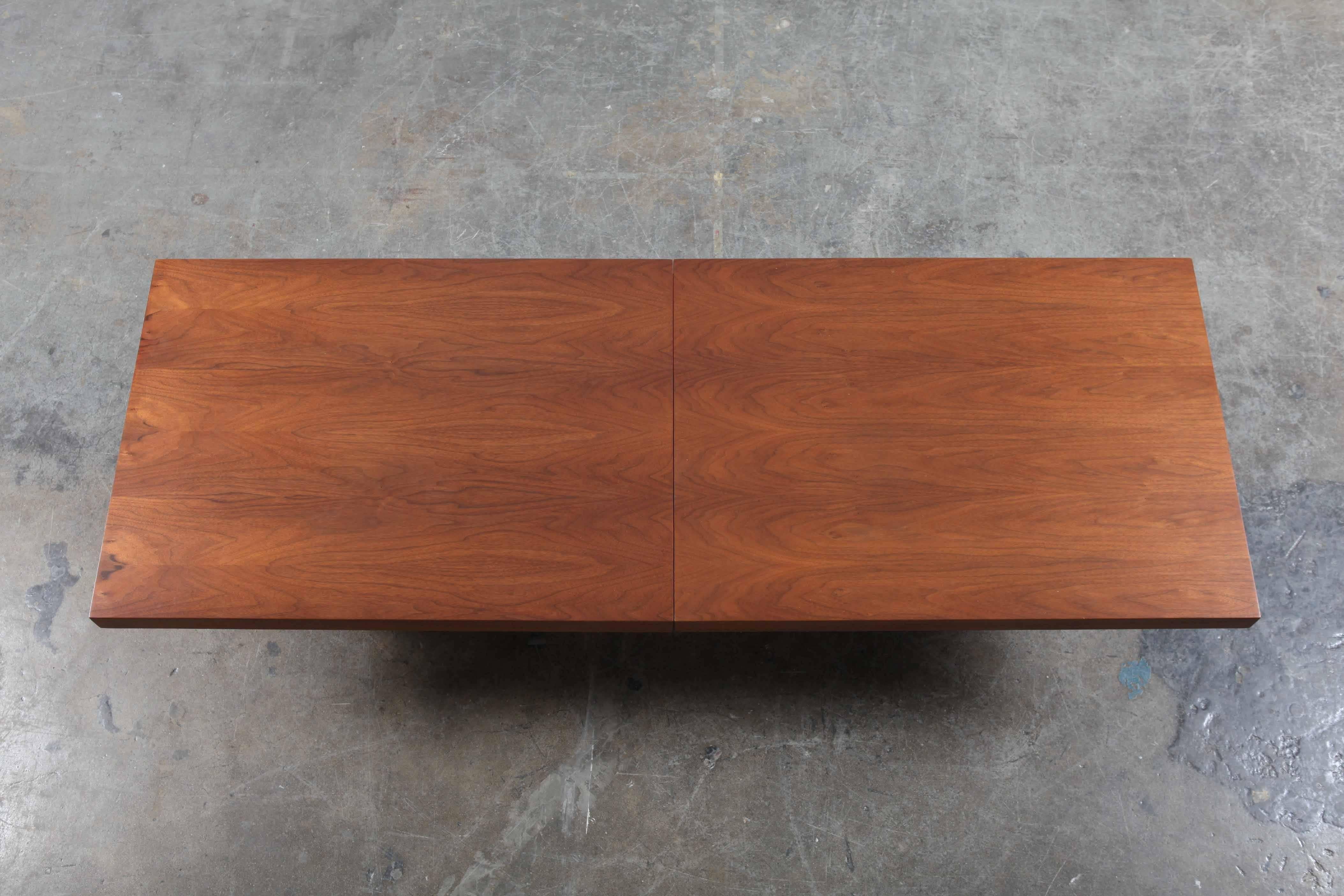 Newly Refinished John Keal Expanding Walnut Coffee Table for Brown Saltman 2