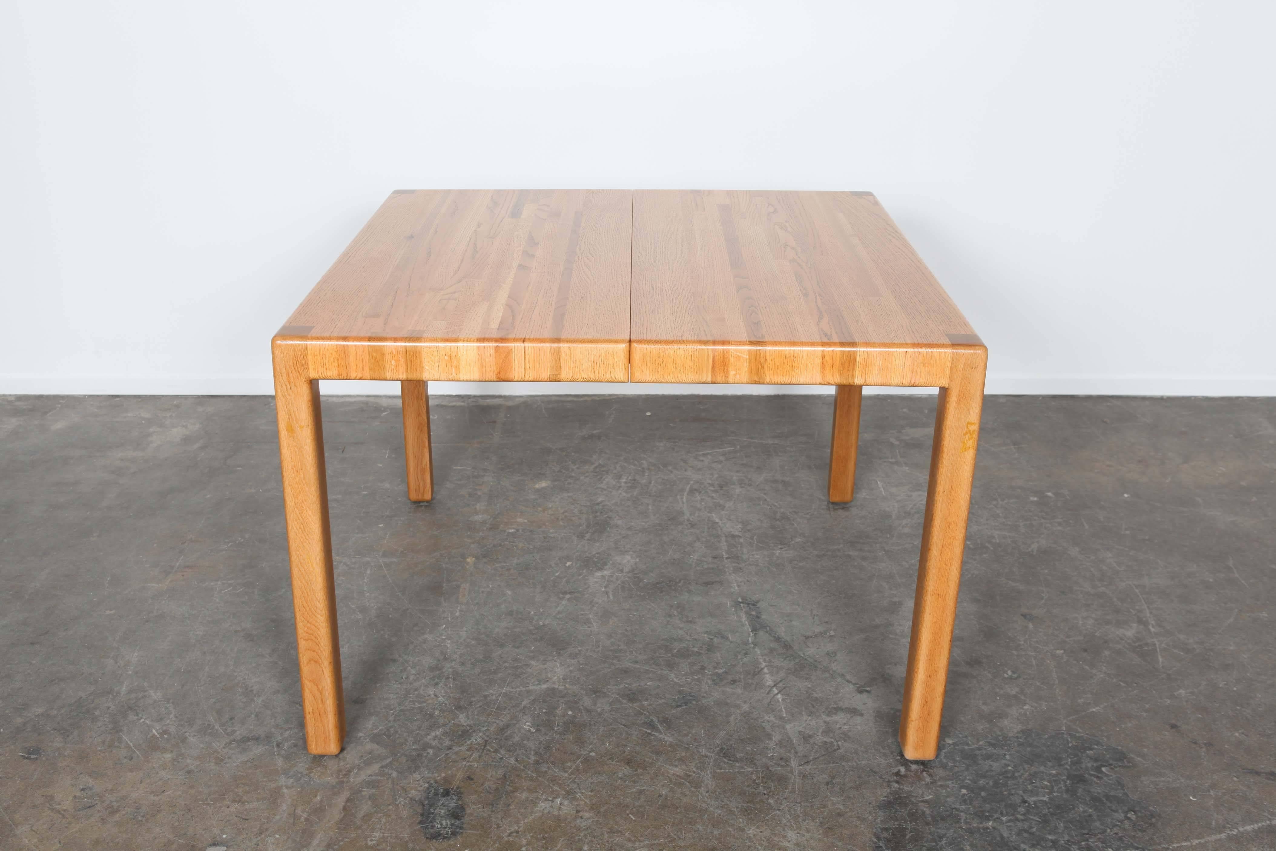 oak parsons table