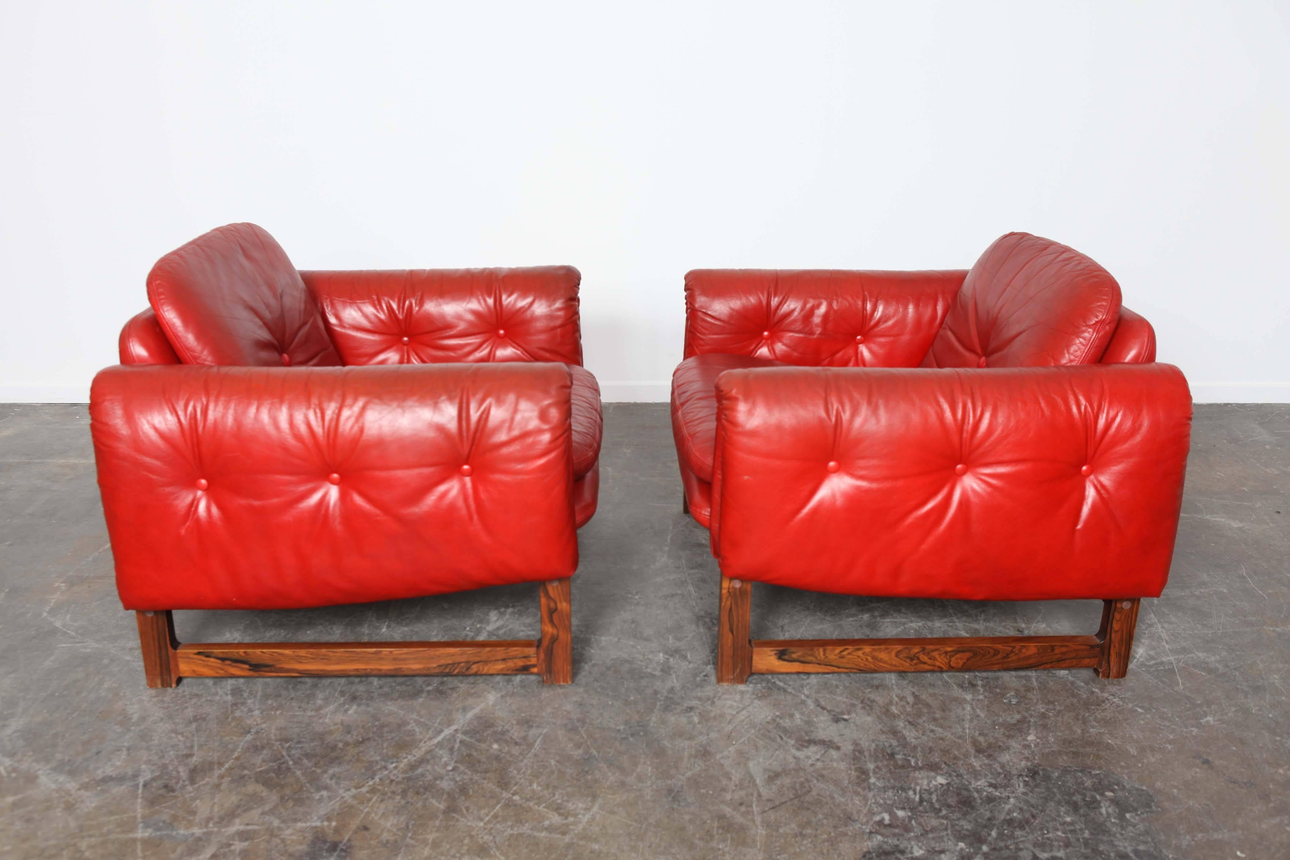 Pair of Red Leather 