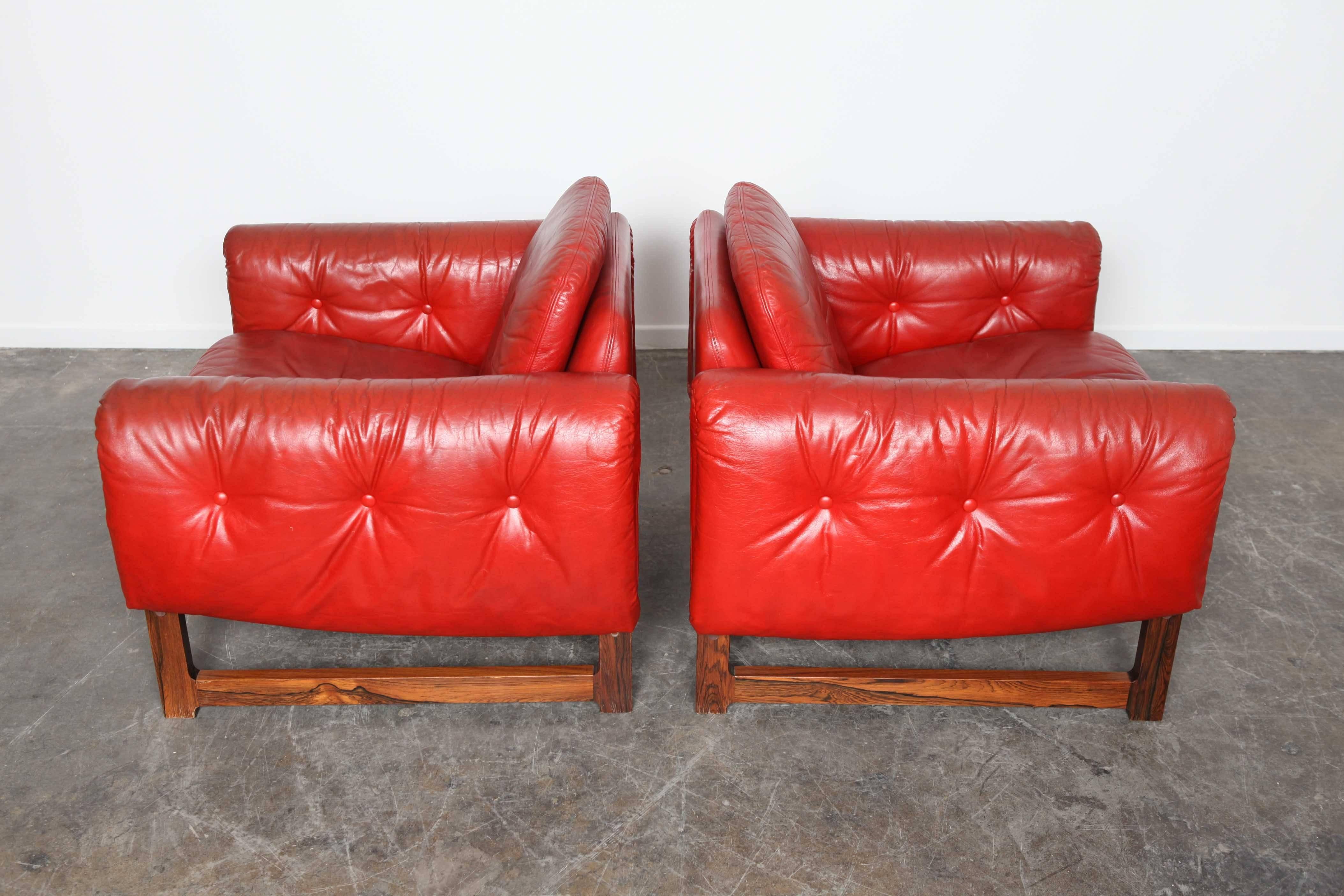 Pair of Red Leather 