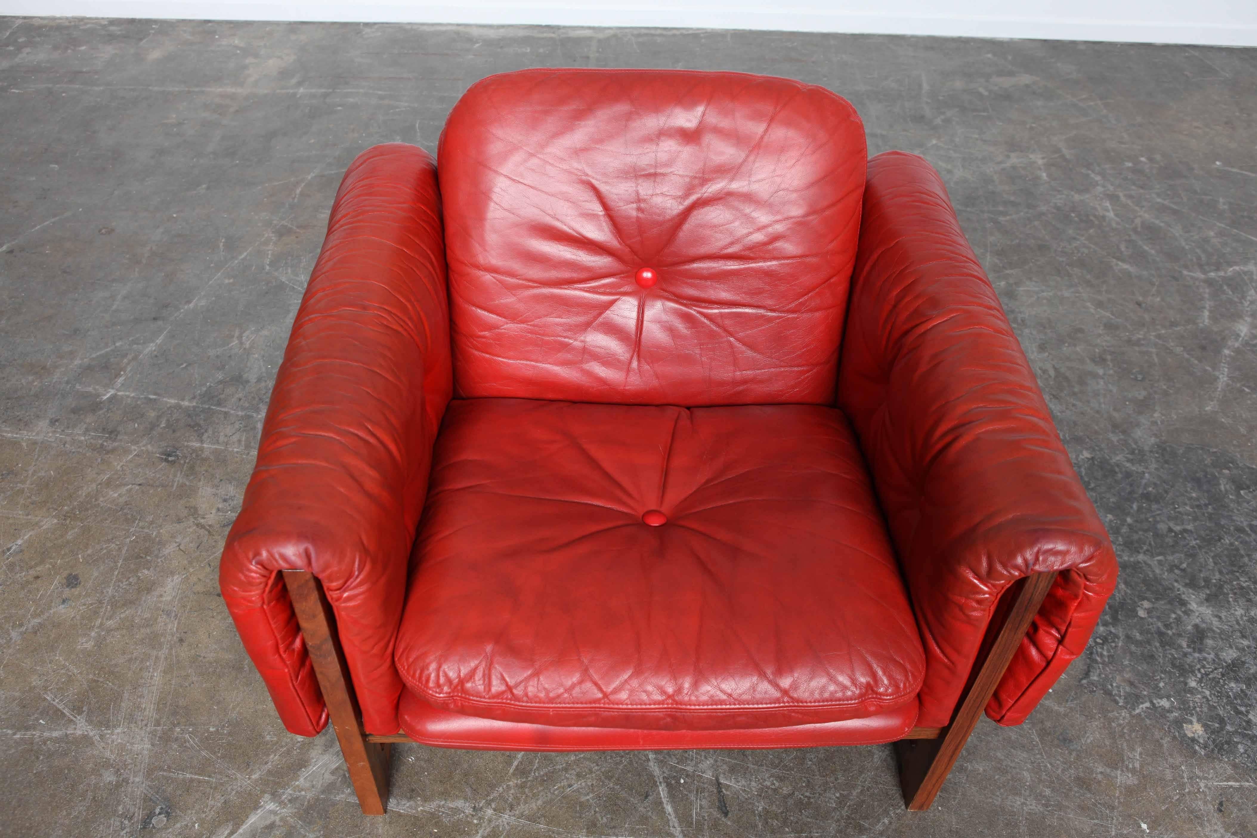 Finnish Pair of Red Leather 