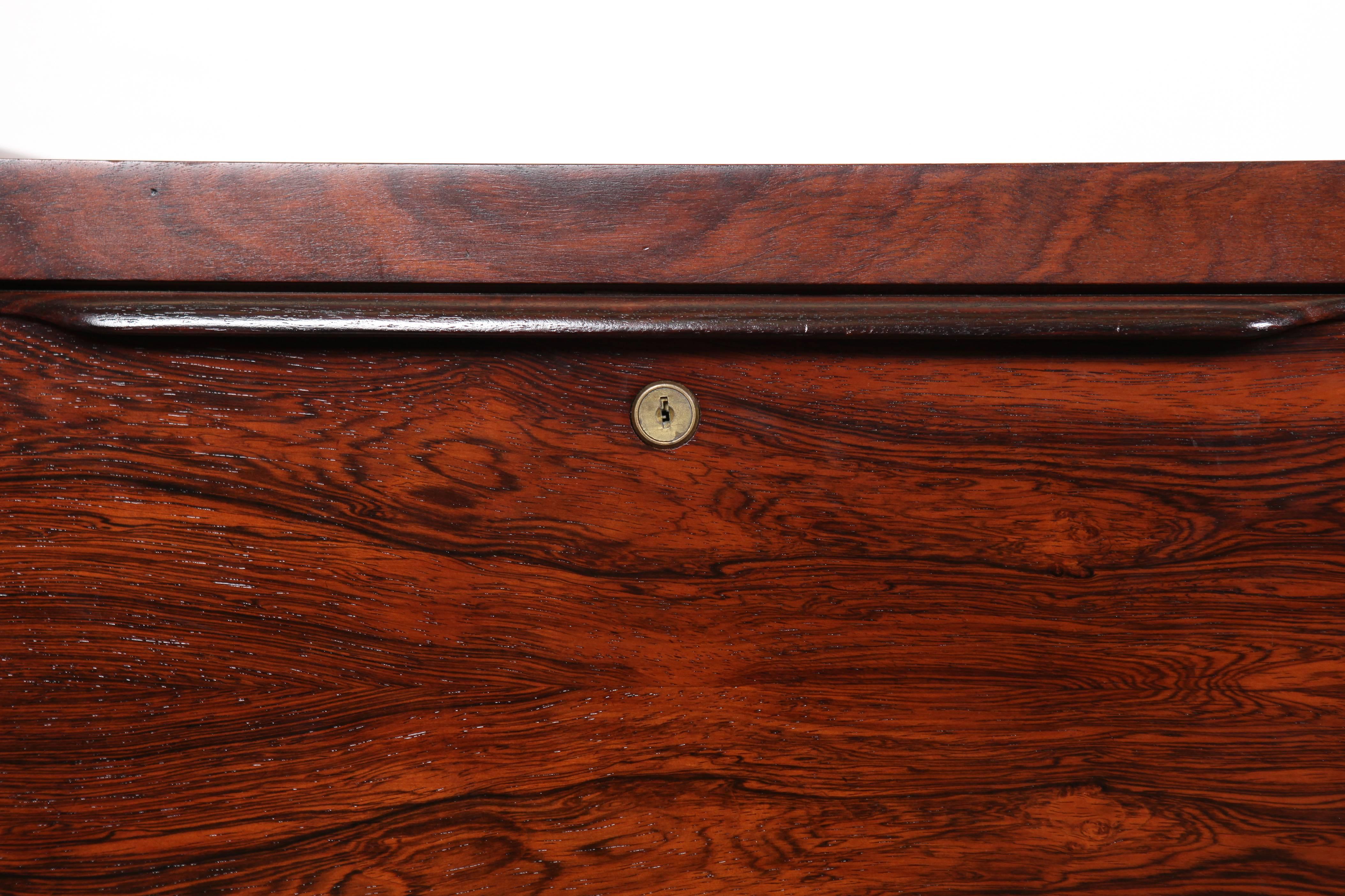 Mid-Century Modern Low Rosewood Executive File Cabinet 5