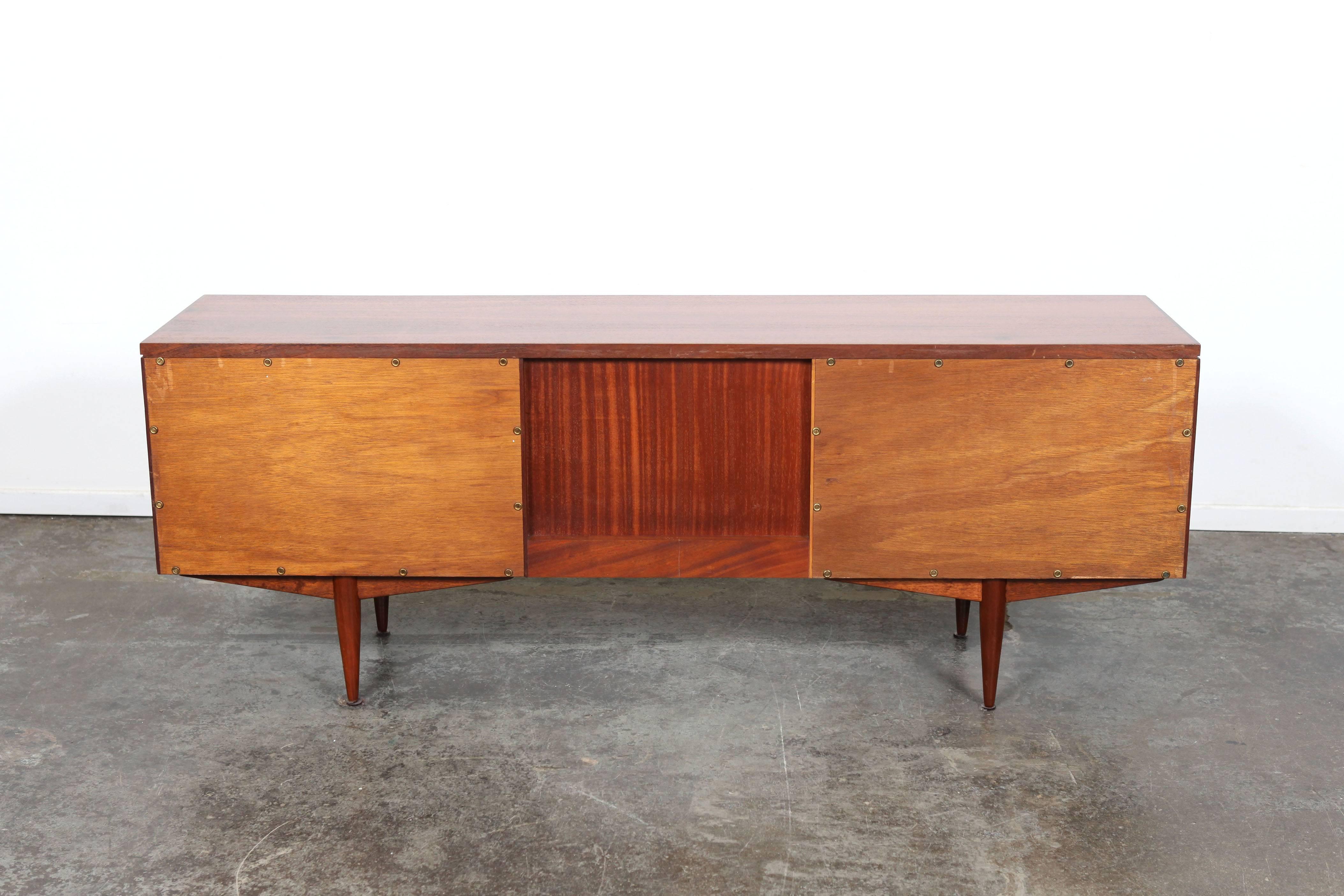 English Mid-Century White and Newton Mahogany Desk Vanity