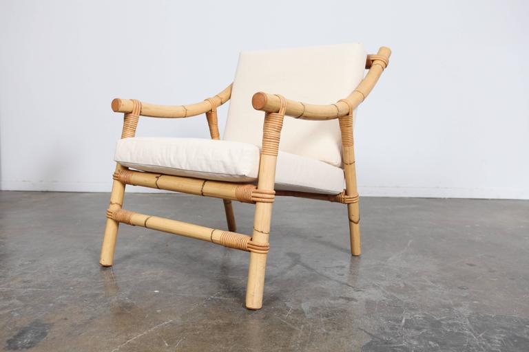 Pair of Bamboo MidCentury Modern Lounge Chairs at 1stDibs