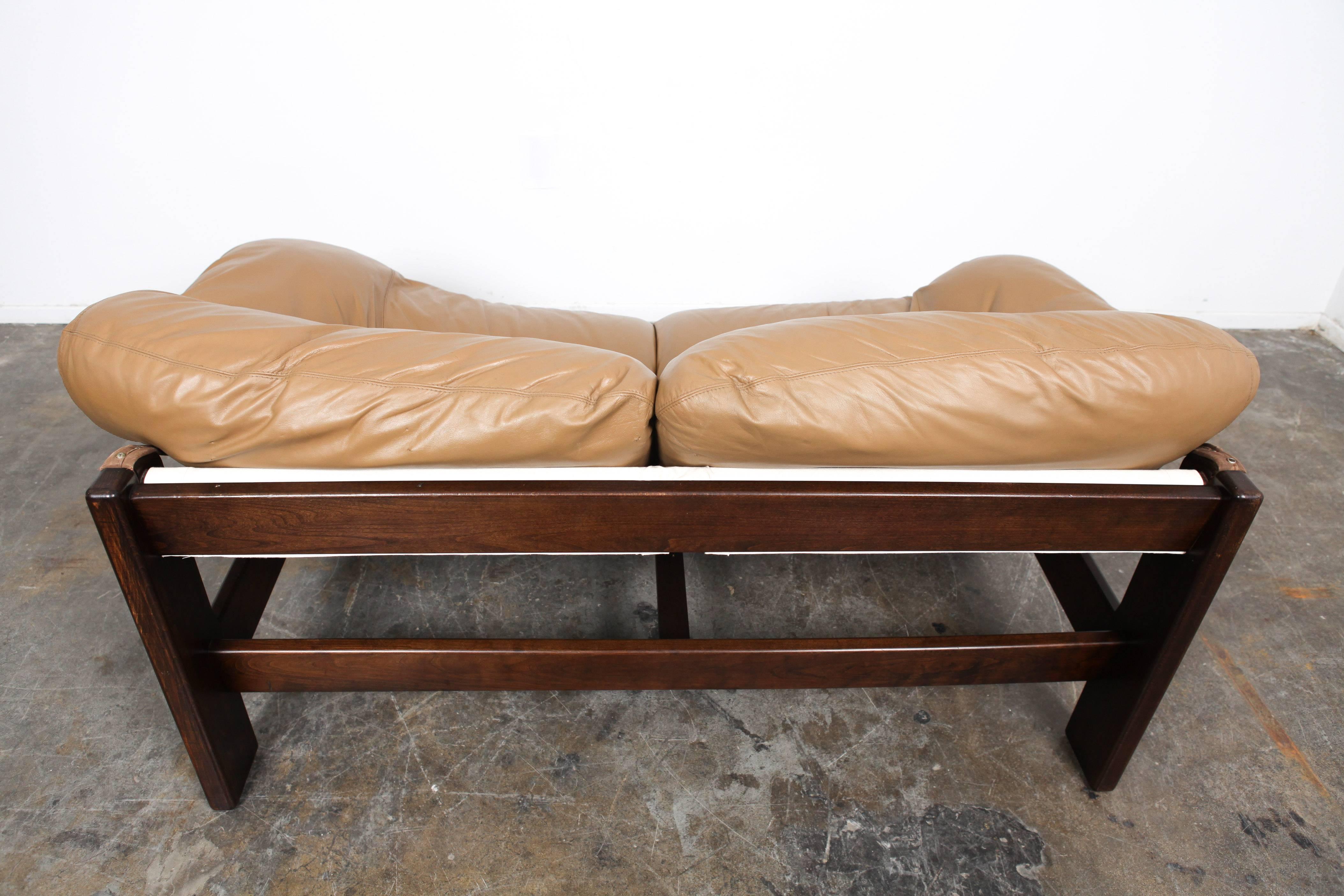 Mid-Century Dutch Cognac Leather Sofa by Gerard Van Den Berg 4