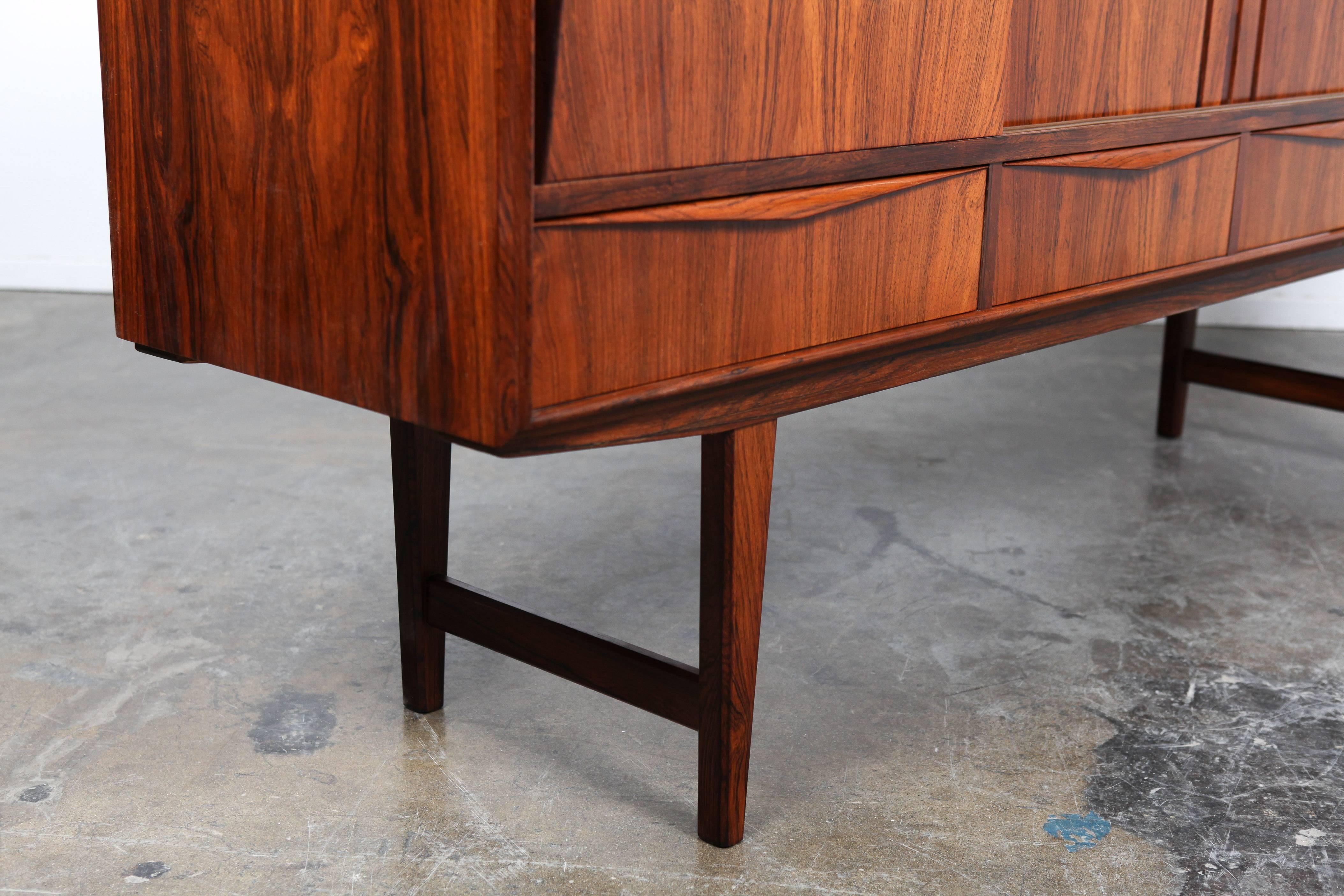 Danish Mid-Century Modern Rosewood Credenza by E.W. Bach 4