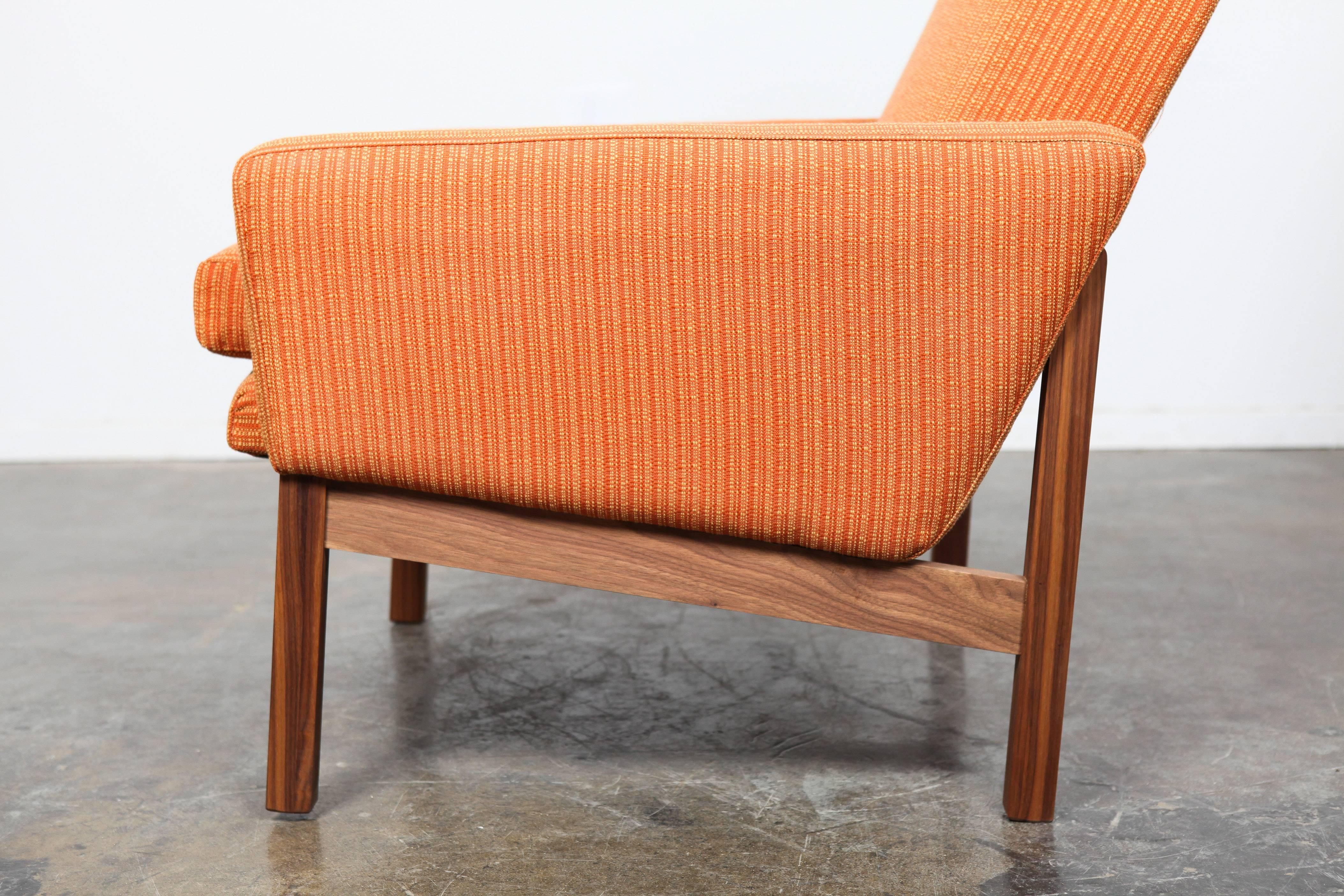 Pair of Danish Mid-Century Modern Tall Back Lounge Chairs 3