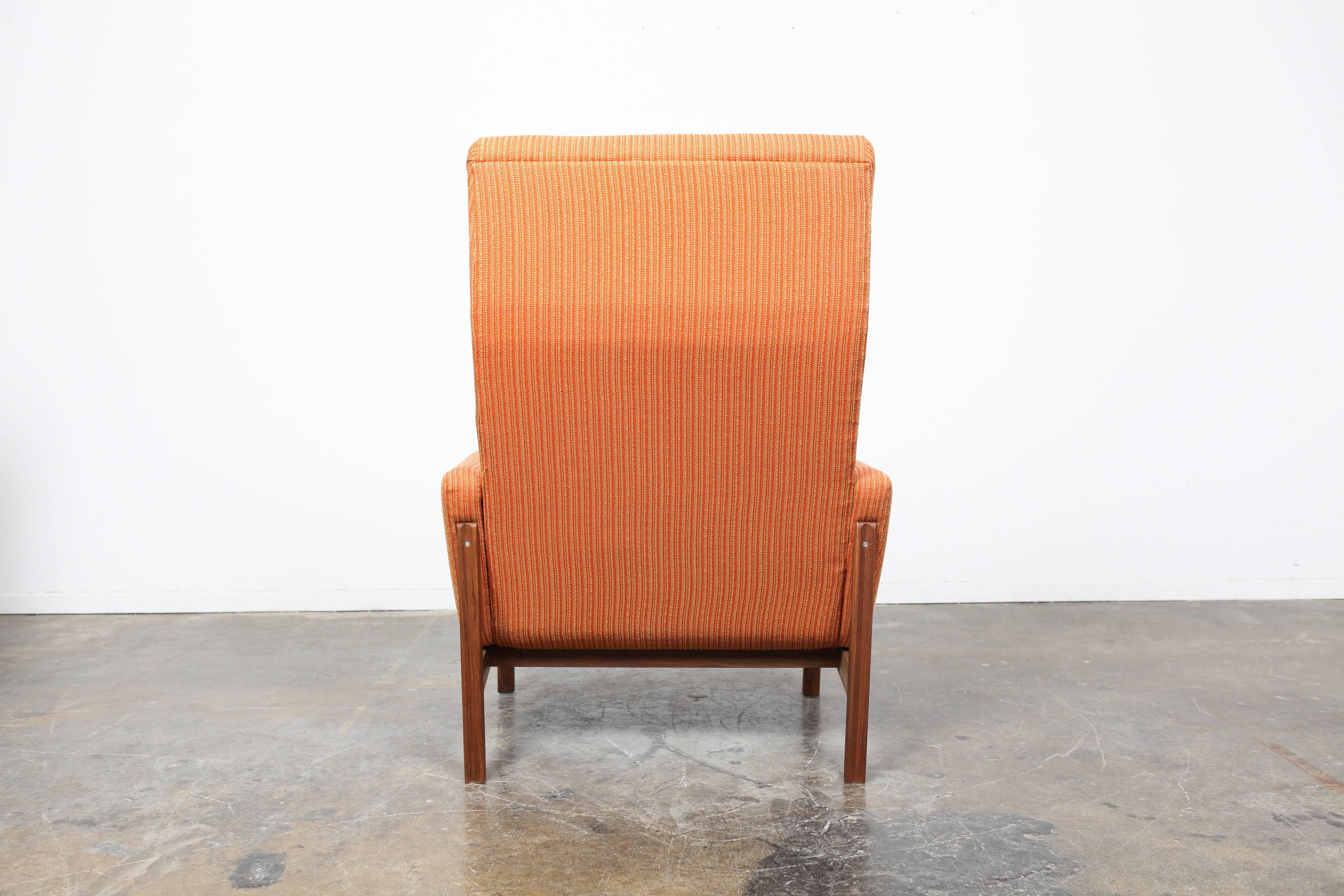 Pair of Danish Mid-Century Modern Tall Back Lounge Chairs 4