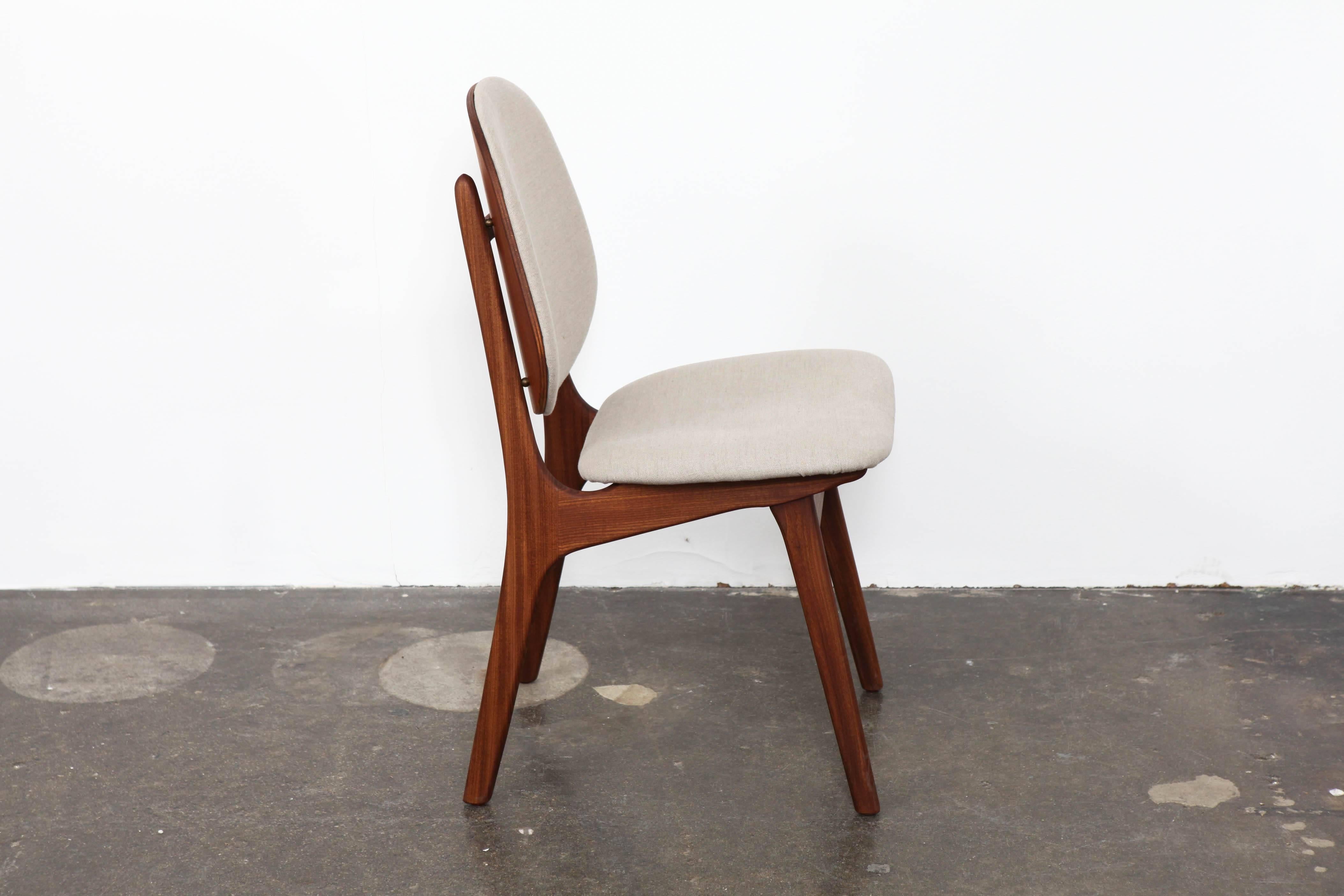 Set of Six Norwegian Teak Dining Chairs by Arne Hovmand-Olsen In Excellent Condition In North Hollywood, CA