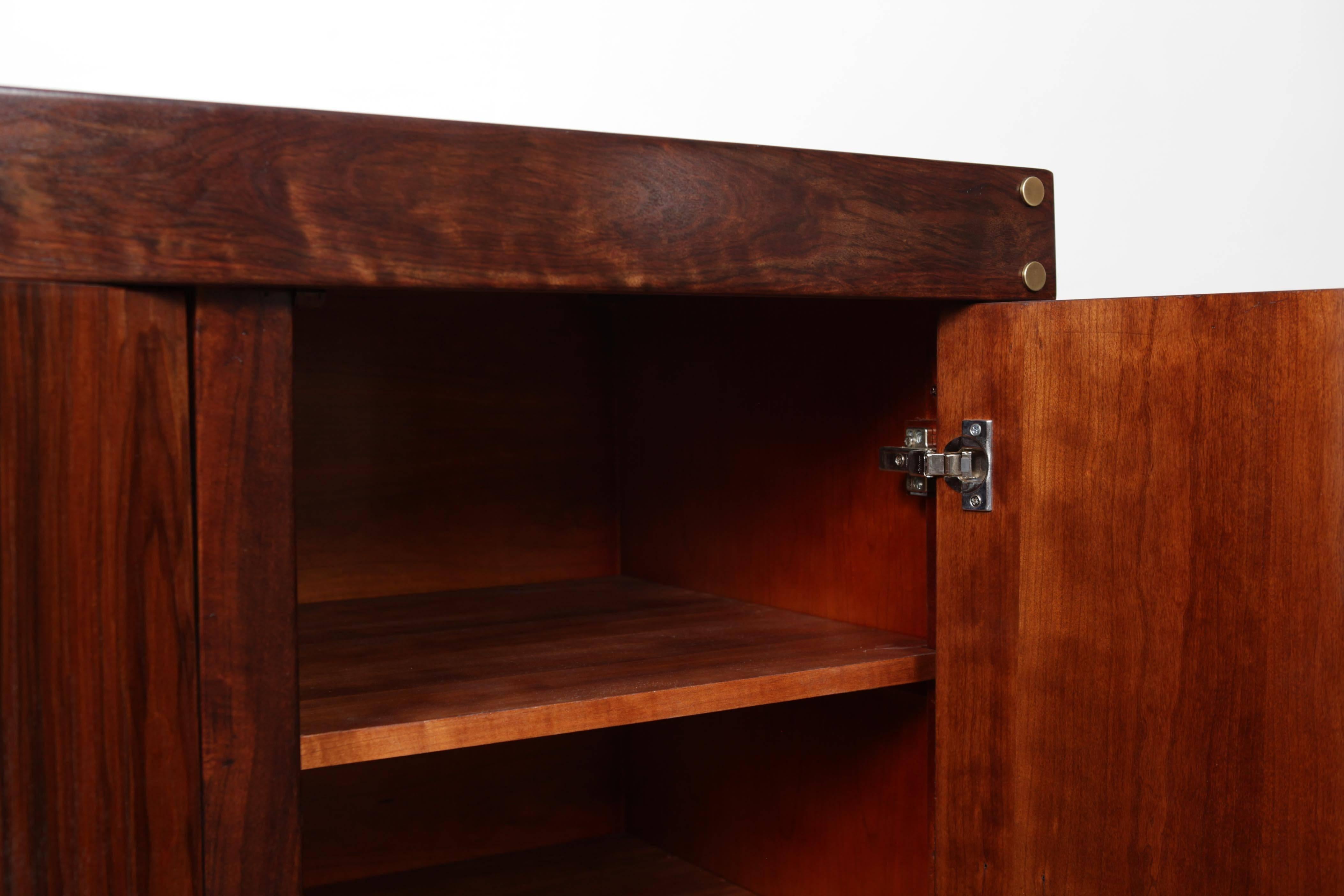 Brazilian Sergio Rodrigues Rosewood Three-Door Credenza
