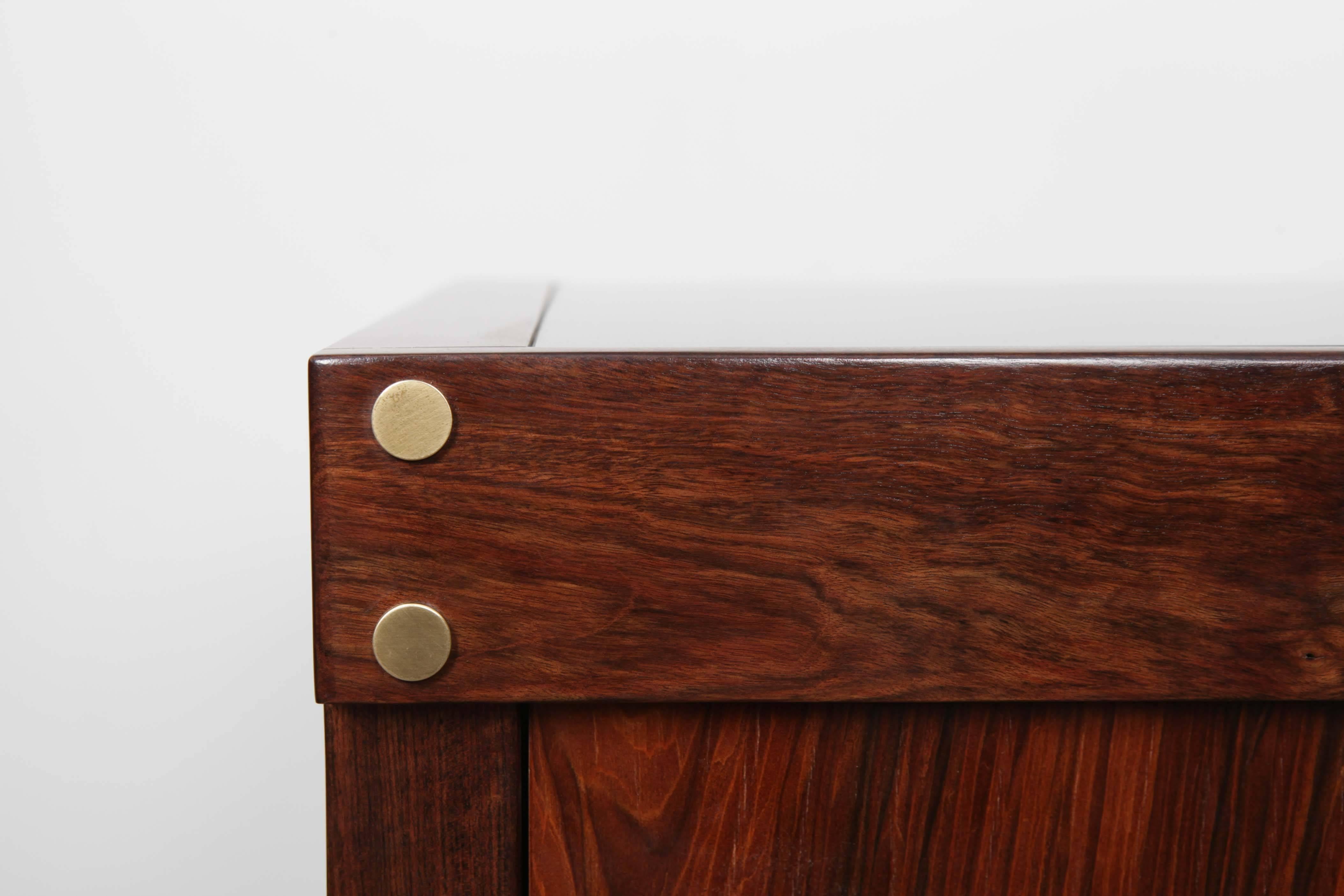 Mid-Century Modern Sergio Rodrigues Rosewood Three-Door Credenza