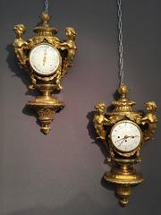 Rare Pair of Ormolu Cartel and Barometer, Paris, circa 1775