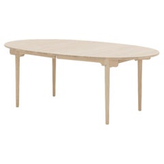 Hans J. Wegner CH338 Oval Dining Table in Soaped Oak by Carl Hansen
