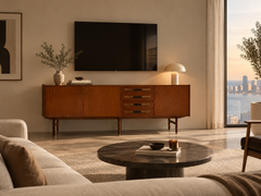 1960's Italian Carlo de Carli Credenza in Wood