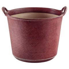 Cesta pequeña de cuero de Sol y Luna