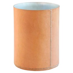 Papelera mediana de cuero de Sol y Luna