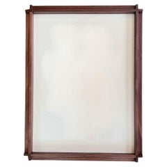 Structura Tray Large in Walnut with Ivory Deer Calfskin by Giobagnara