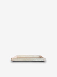 Structura Leather & Marble Medium Long Rectangular Valet Tray by Giobagnara