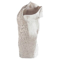 Free Form Drape Vase in White by Gilles Caffier