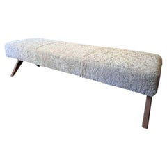 Metropole 6' Backless Bench in Shearling by MONC XIII