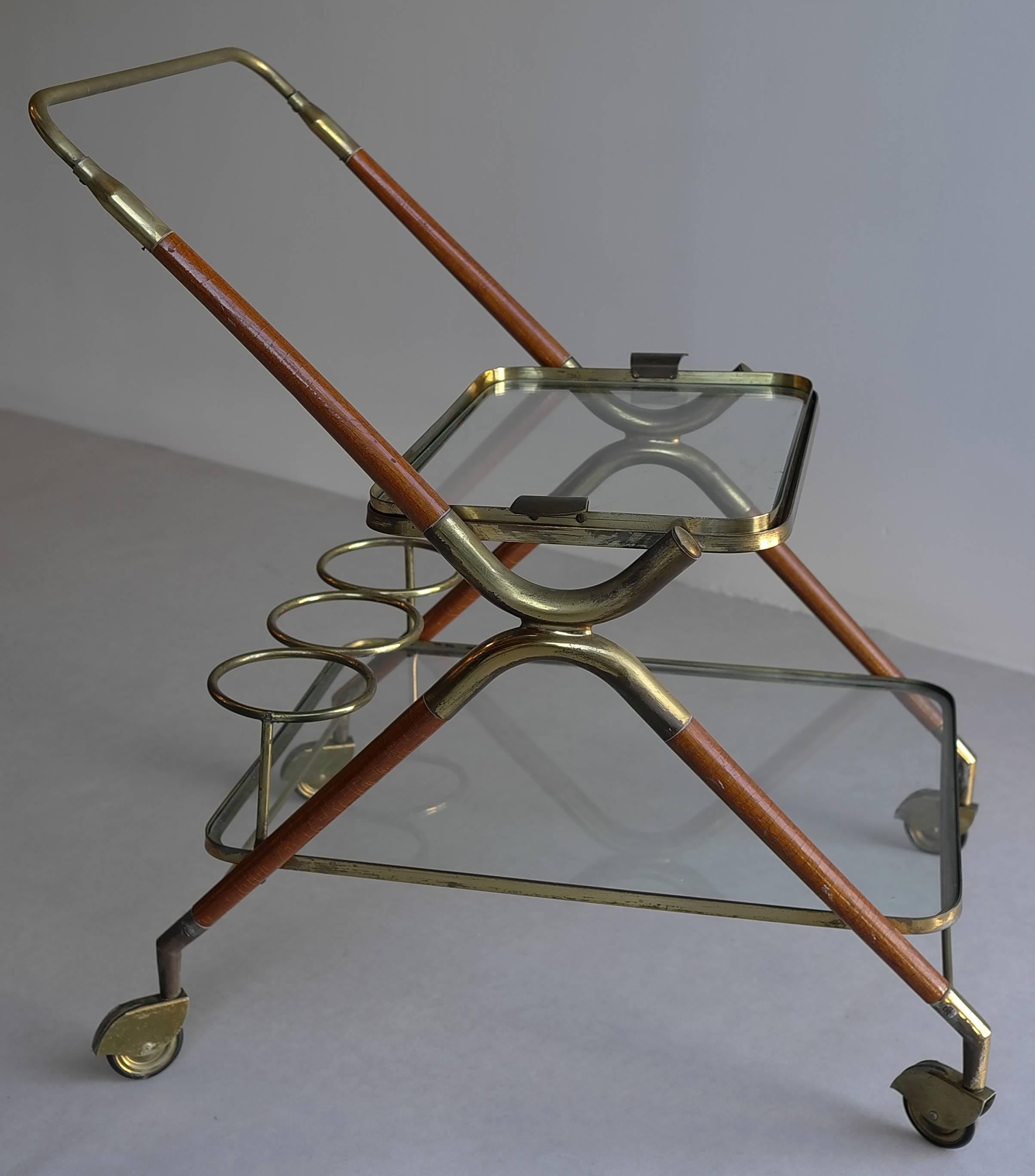 Cesare Lacca Bar Cart, Italy 1950's 1