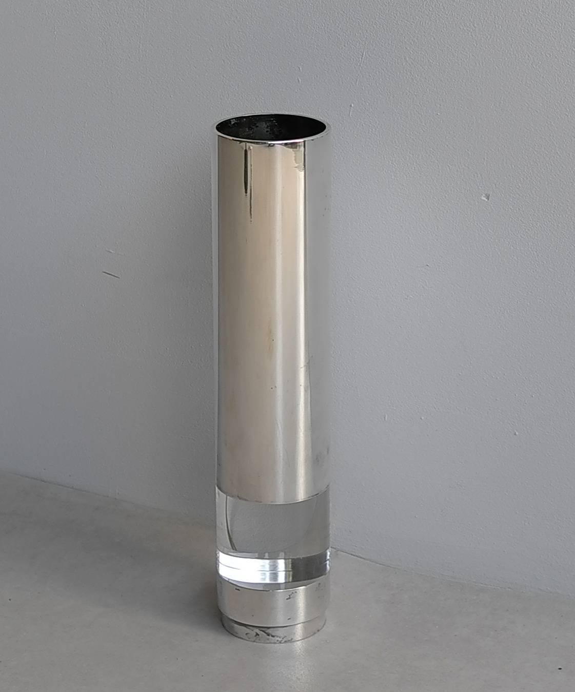 Metà XX secolo Lampada da tavolo Lino Sabattini placcata in argento di Christofle, Francia in vendita