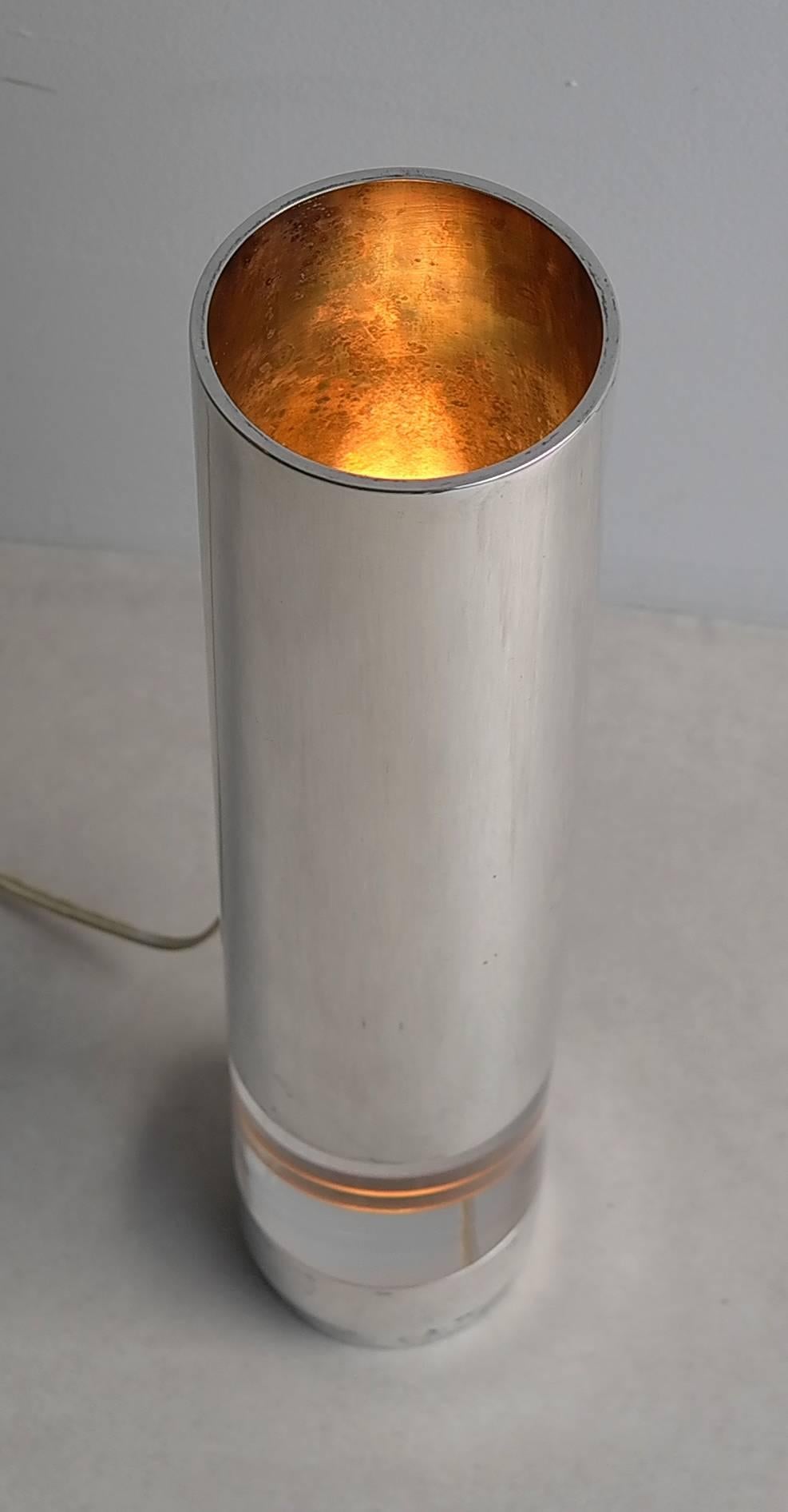 italien Lampe de bureau Lino Sabattini en métal argenté de Christofle, France en vente