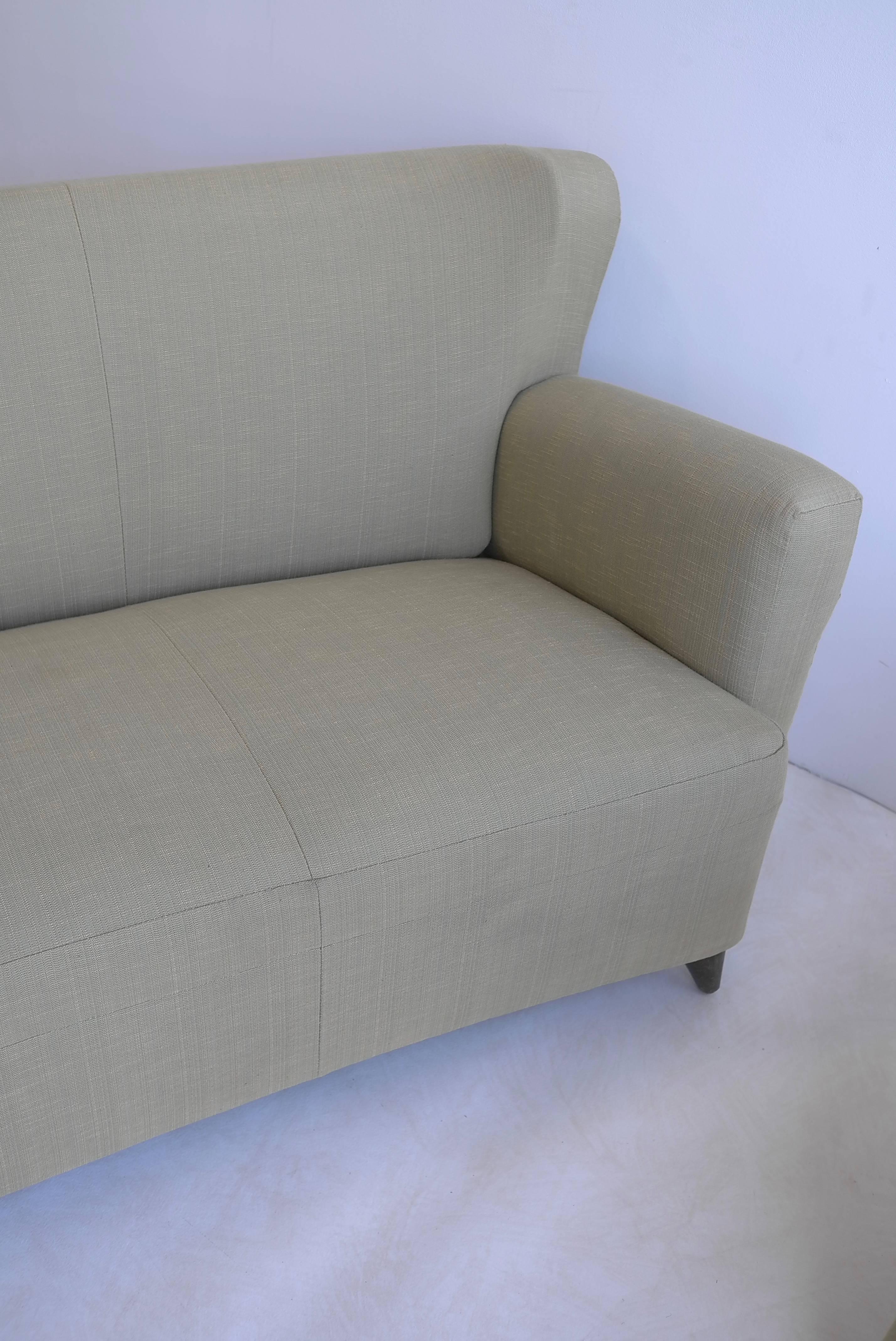 Green Italian three-seat Sofa set in style of Gio Ponti 3