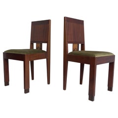 Paire de chaises d'appoint Art déco de l'école de La Haye, Pays-Bas, années 1930