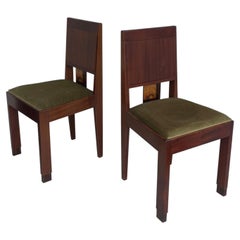 Paire de chaises d'appoint Art déco de l'école de La Haye, Pays-Bas, années 1930