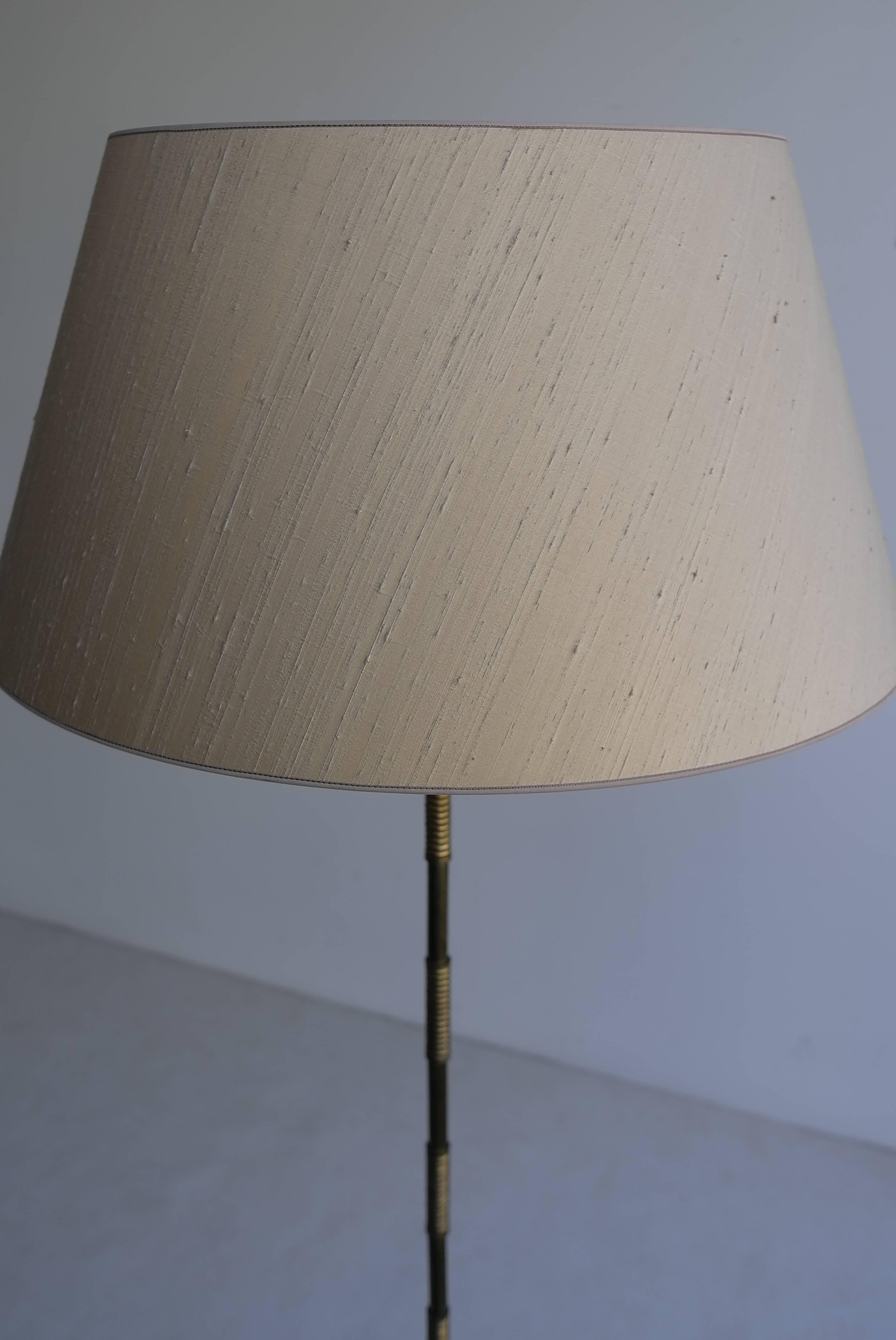 French Floor Lamp in Brass by Maison Bagues For Sale 4