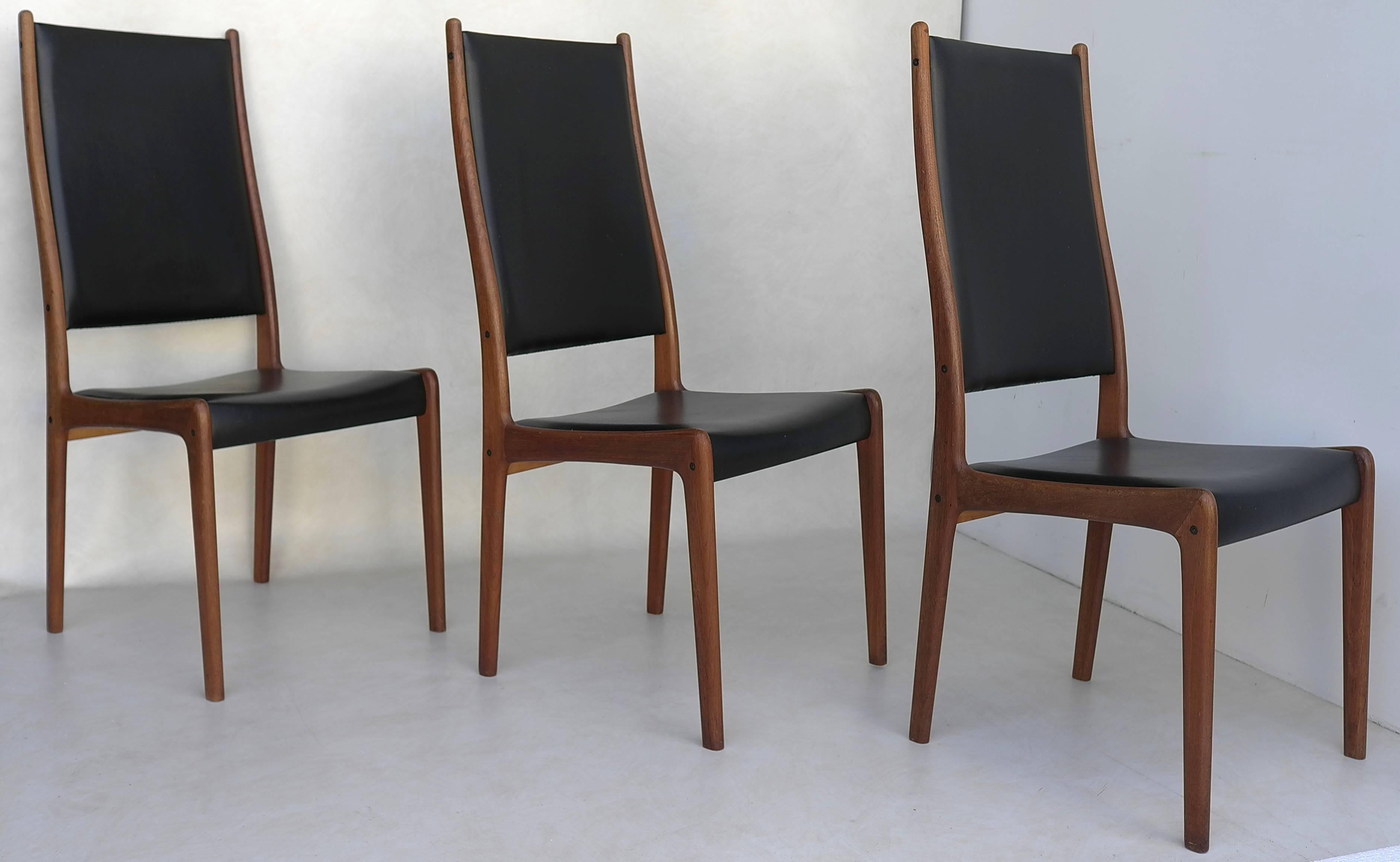 teak high back dining chairs