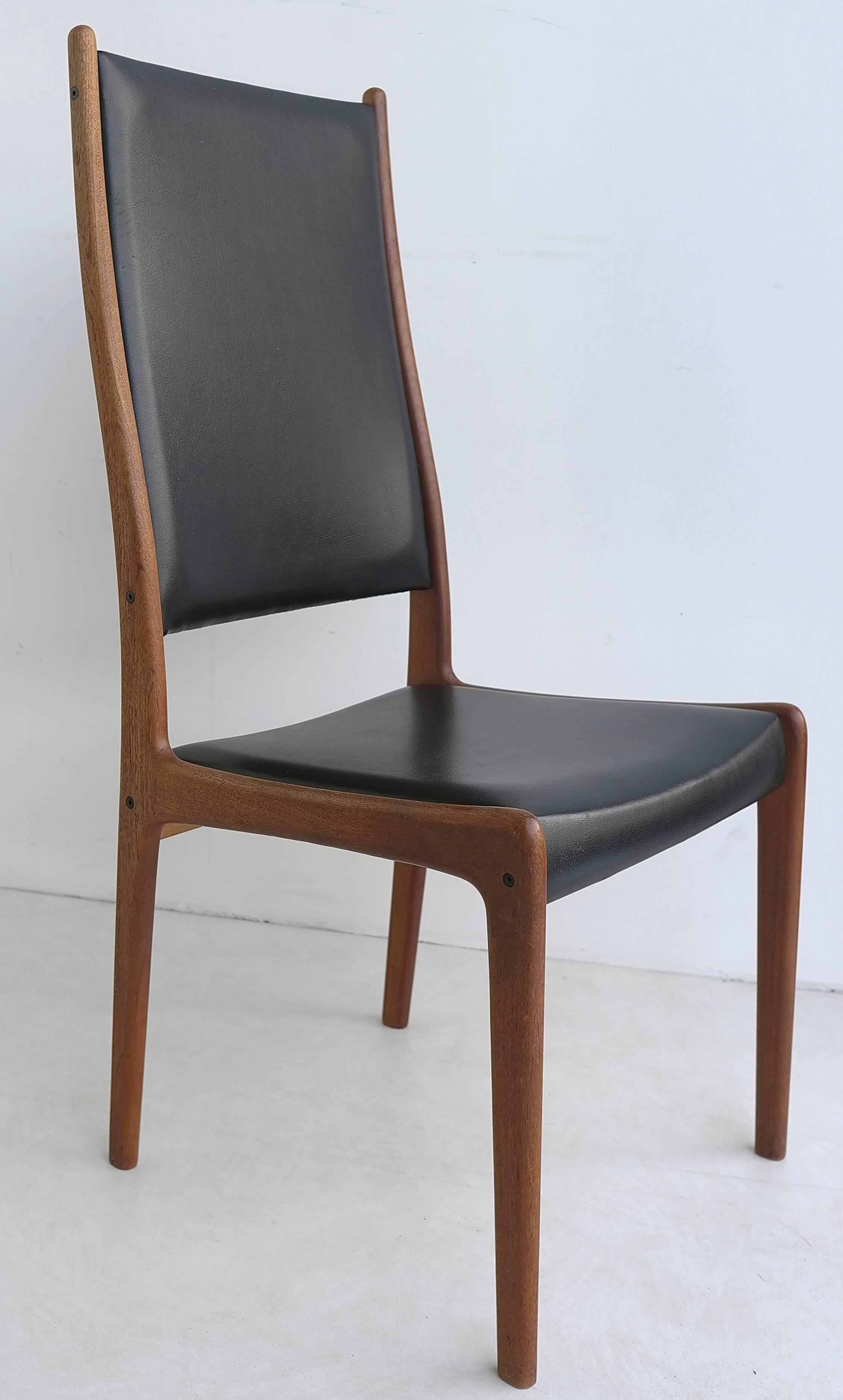 high back teak dining chairs