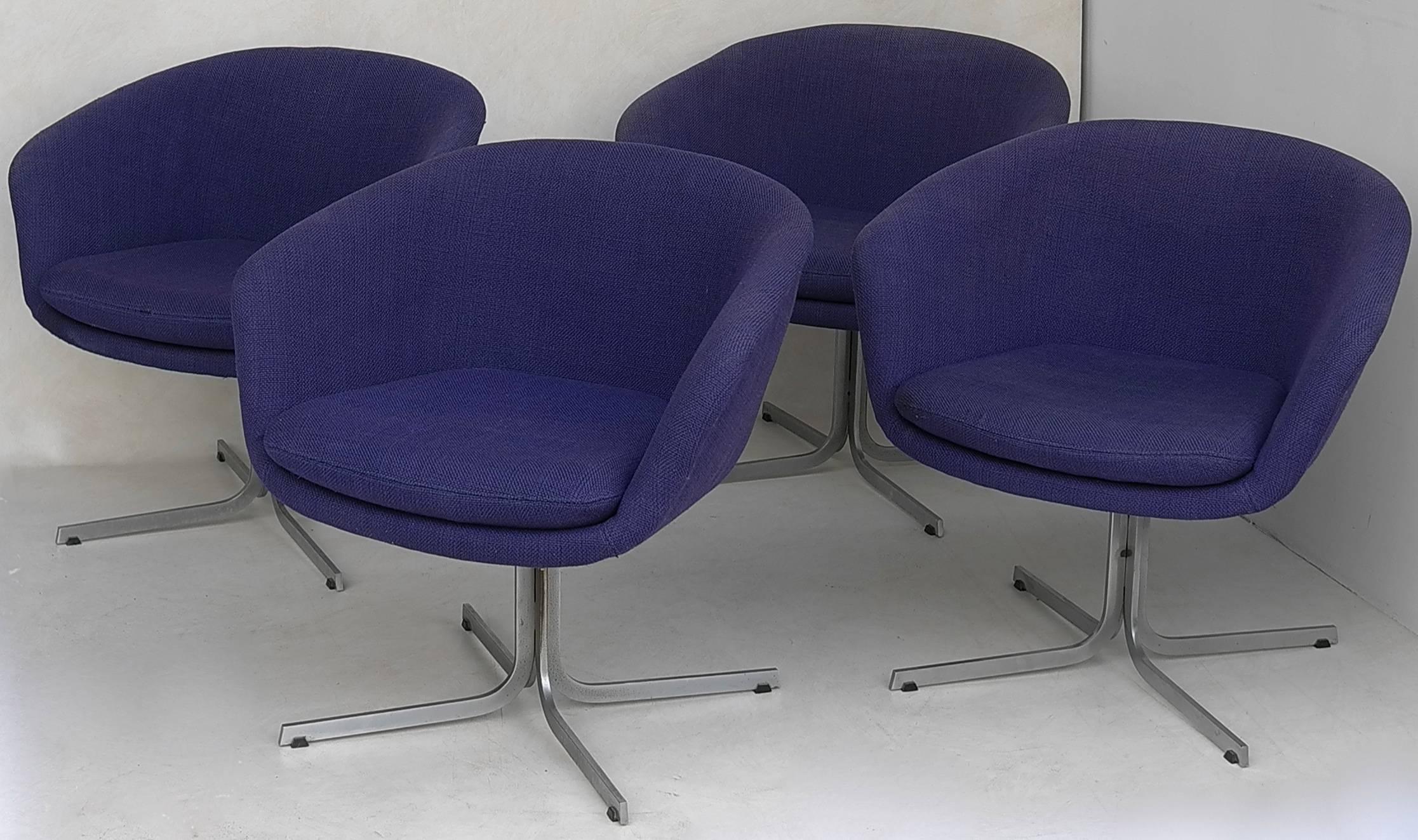 Mid-Century Modern Rare Set of Four Pierre Paulin F8800 Tulip Chairs by Artifort, 1963
