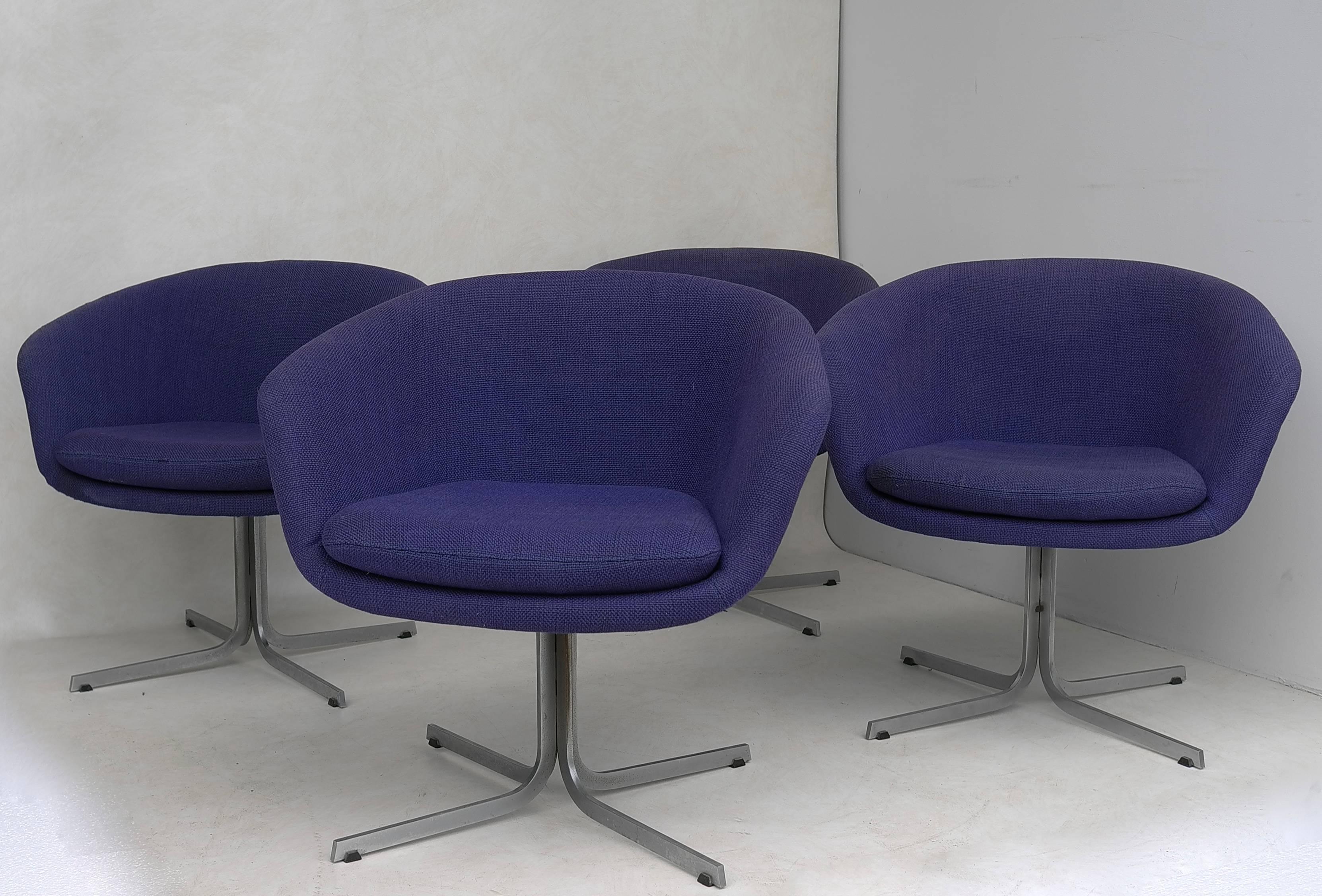 French Rare Set of Four Pierre Paulin F8800 Tulip Chairs by Artifort, 1963