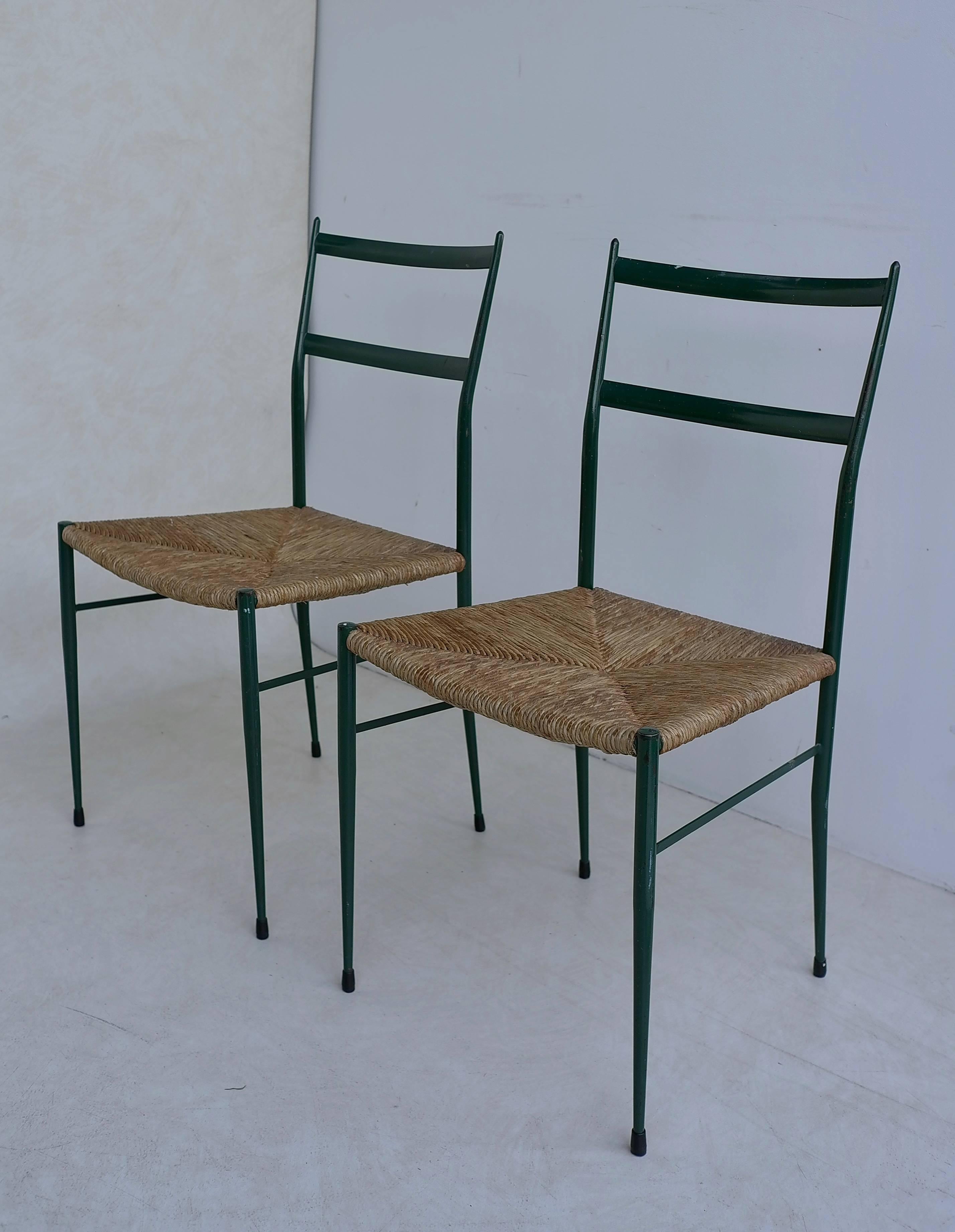 Mid-Century Modern Set of Leggera Chairs Attributed to Gio Ponti, Bijenkorf, 1960s