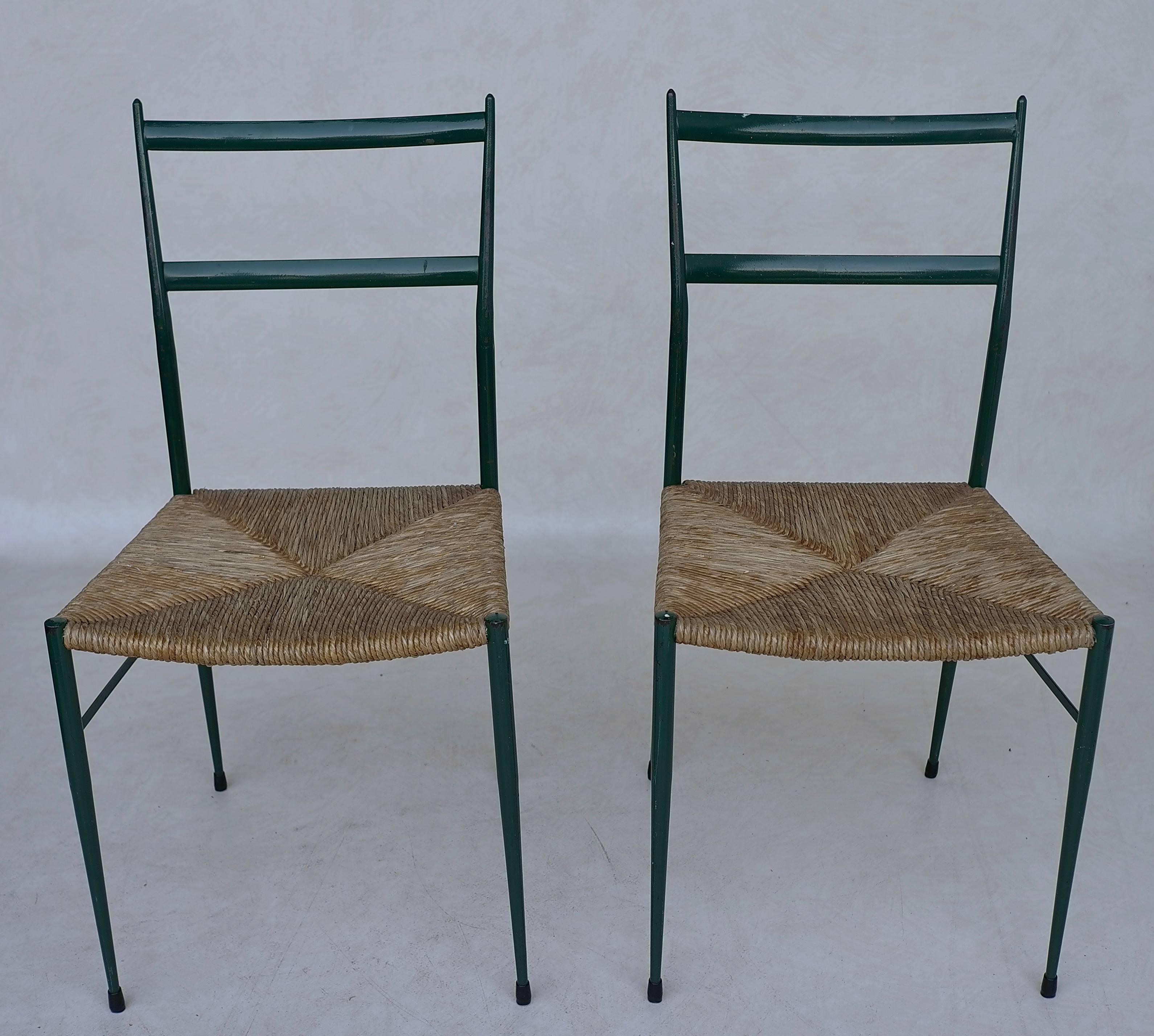 Italian Set of Leggera Chairs Attributed to Gio Ponti, Bijenkorf, 1960s
