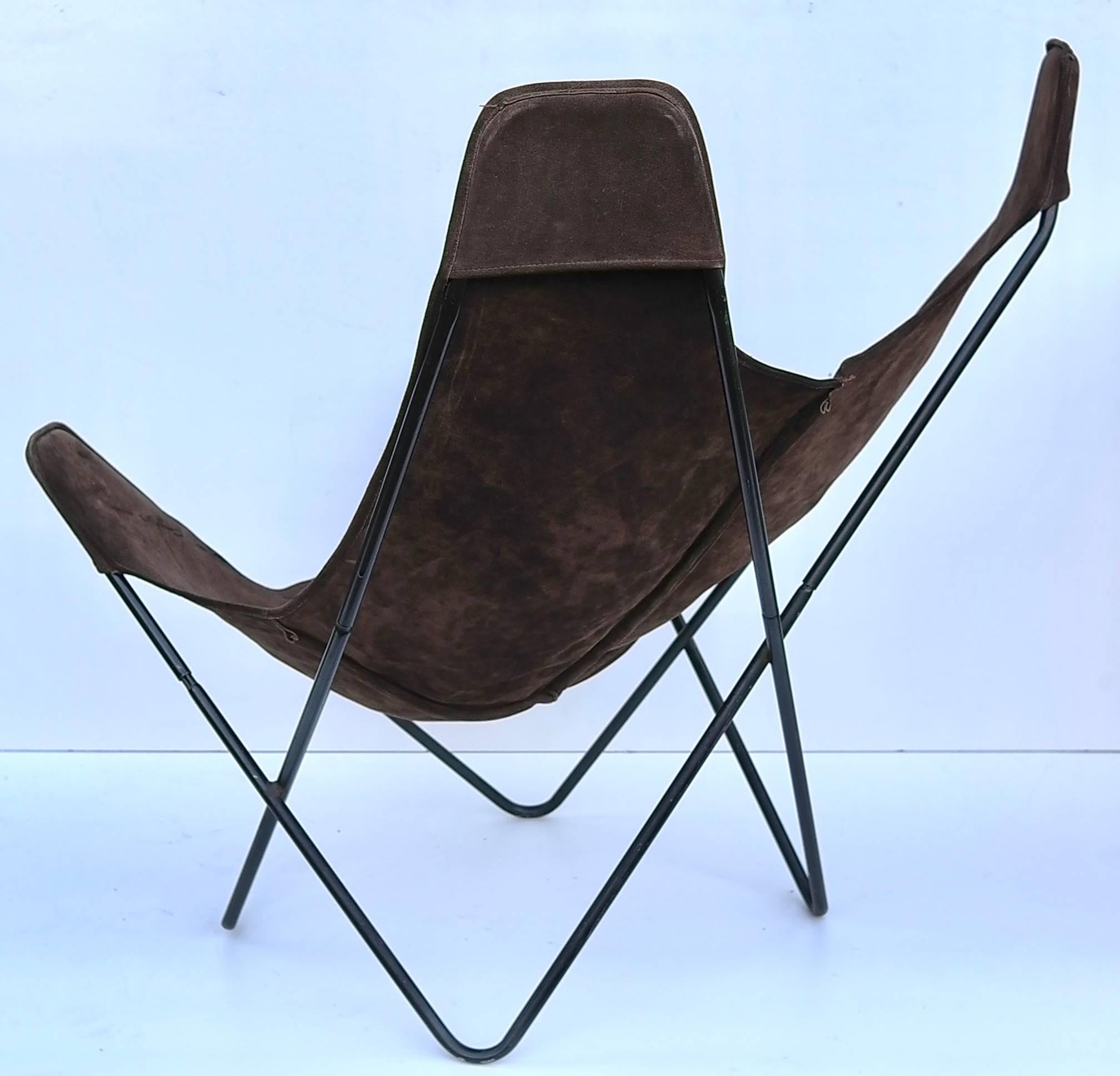 suede butterfly chair