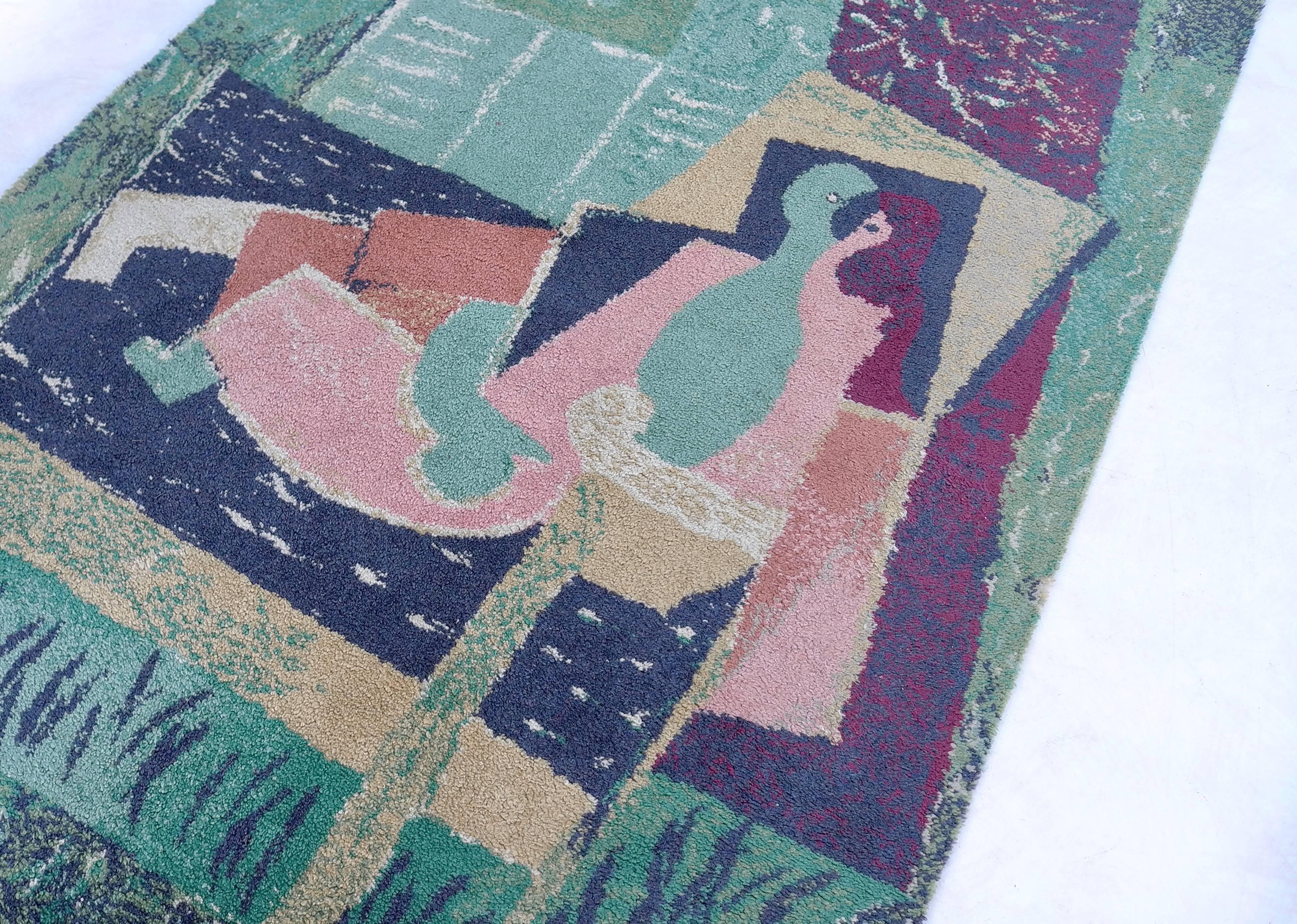 Pablo Picasso (after) "Sleeping Women with a Bird" art rug by Ege Axminster.
Sleeping women with a bird was original made by Picasso in 1918.
Ege Axminster made a limited range of art carpets after various artist.