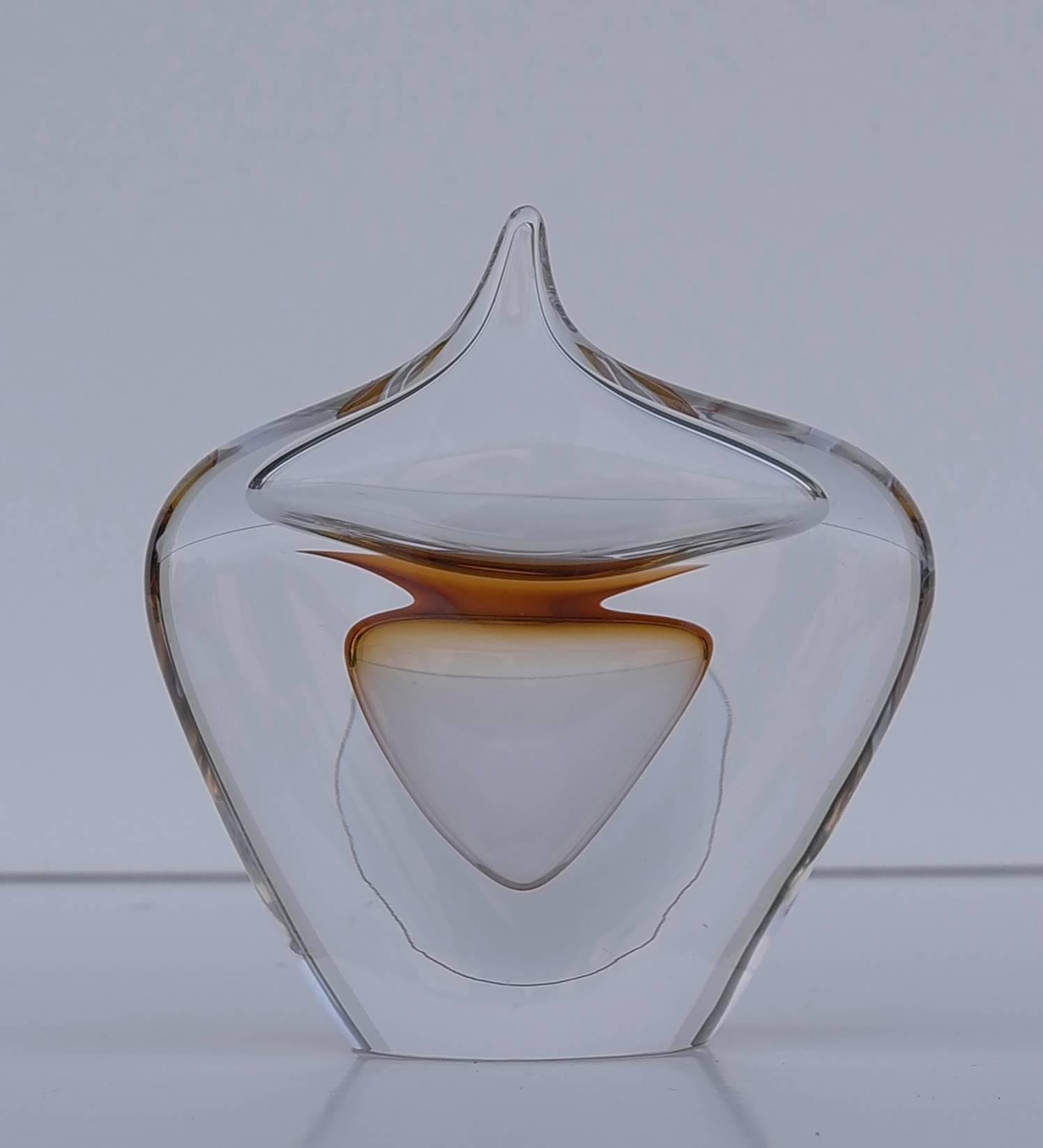 Late 20th Century Hanne Dreutler for Studio Arhus, Glass Art Object, Sweden For Sale
