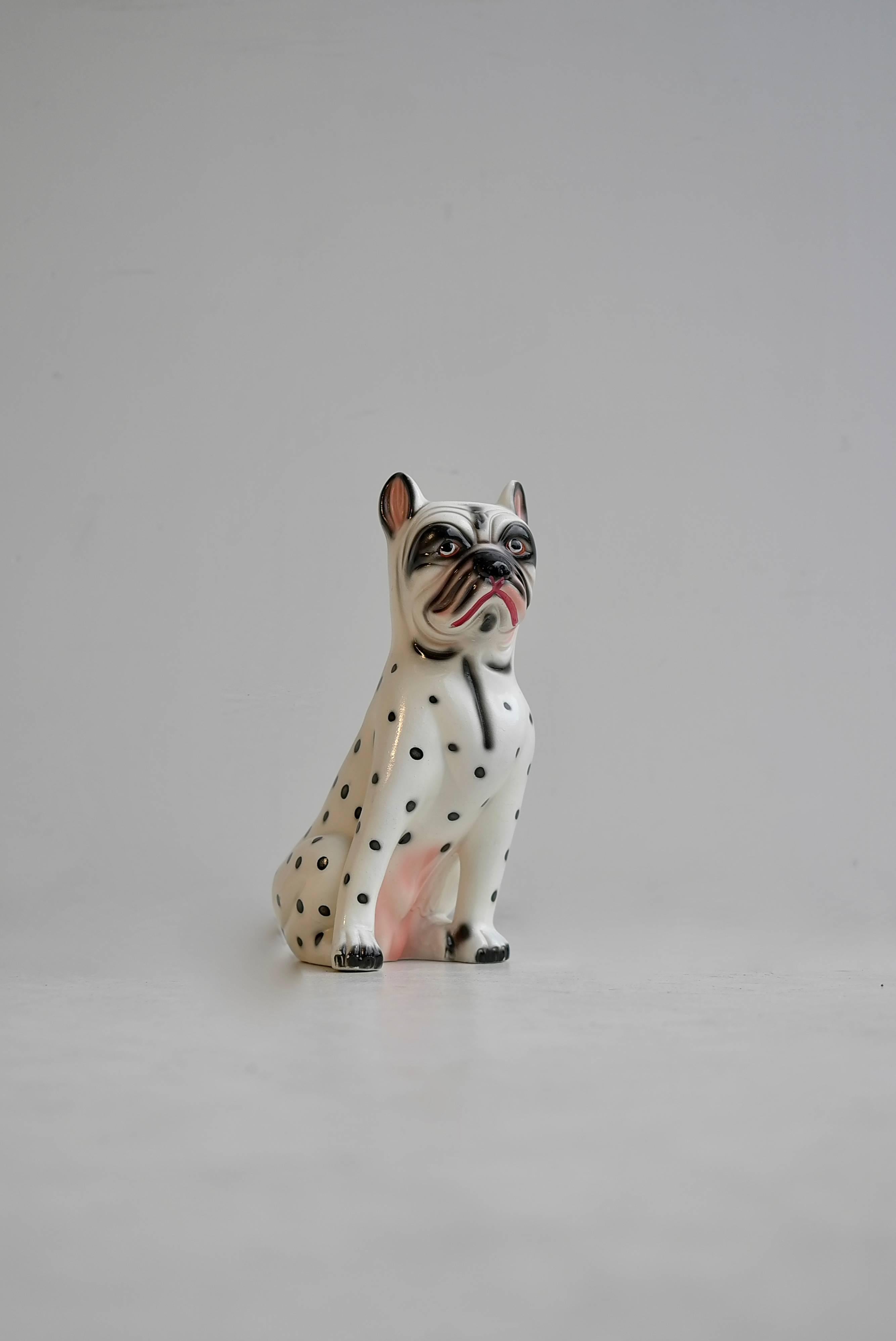 Mid-Century Modern Ceramic Bulldog Sculpture, 1960s