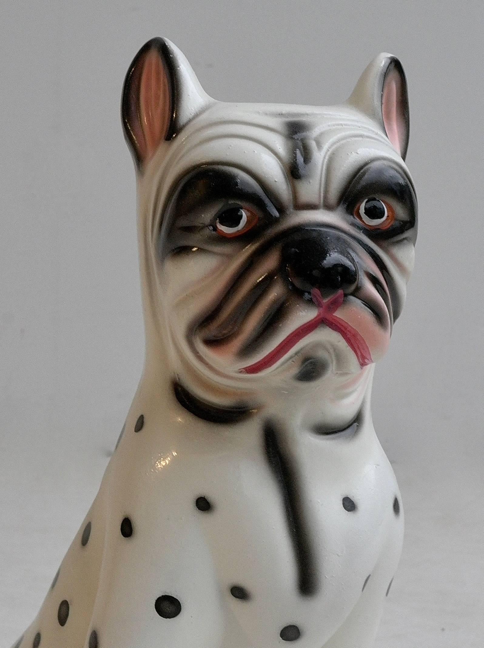 20th Century Ceramic Bulldog Sculpture, 1960s