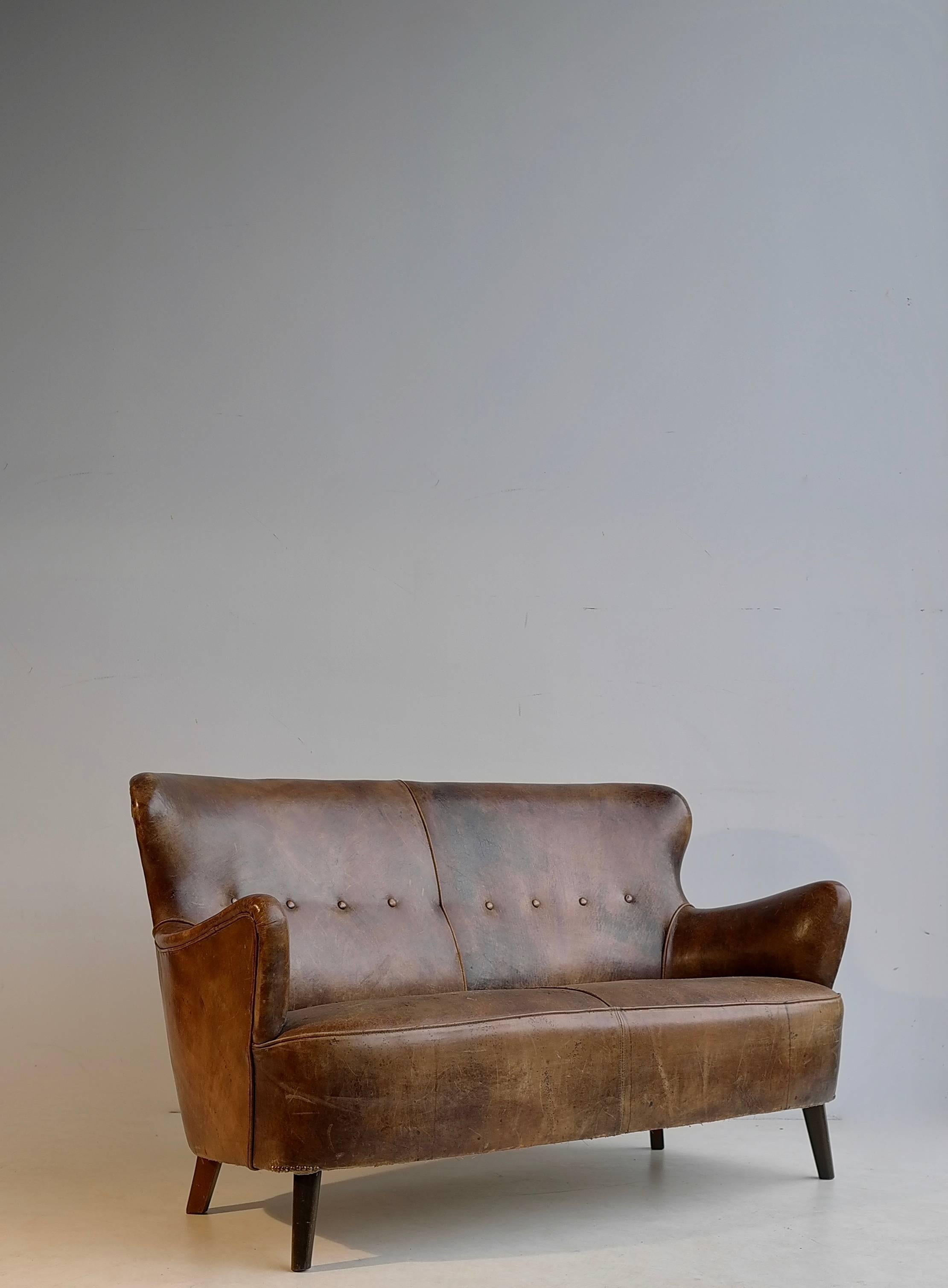 leather couch patina