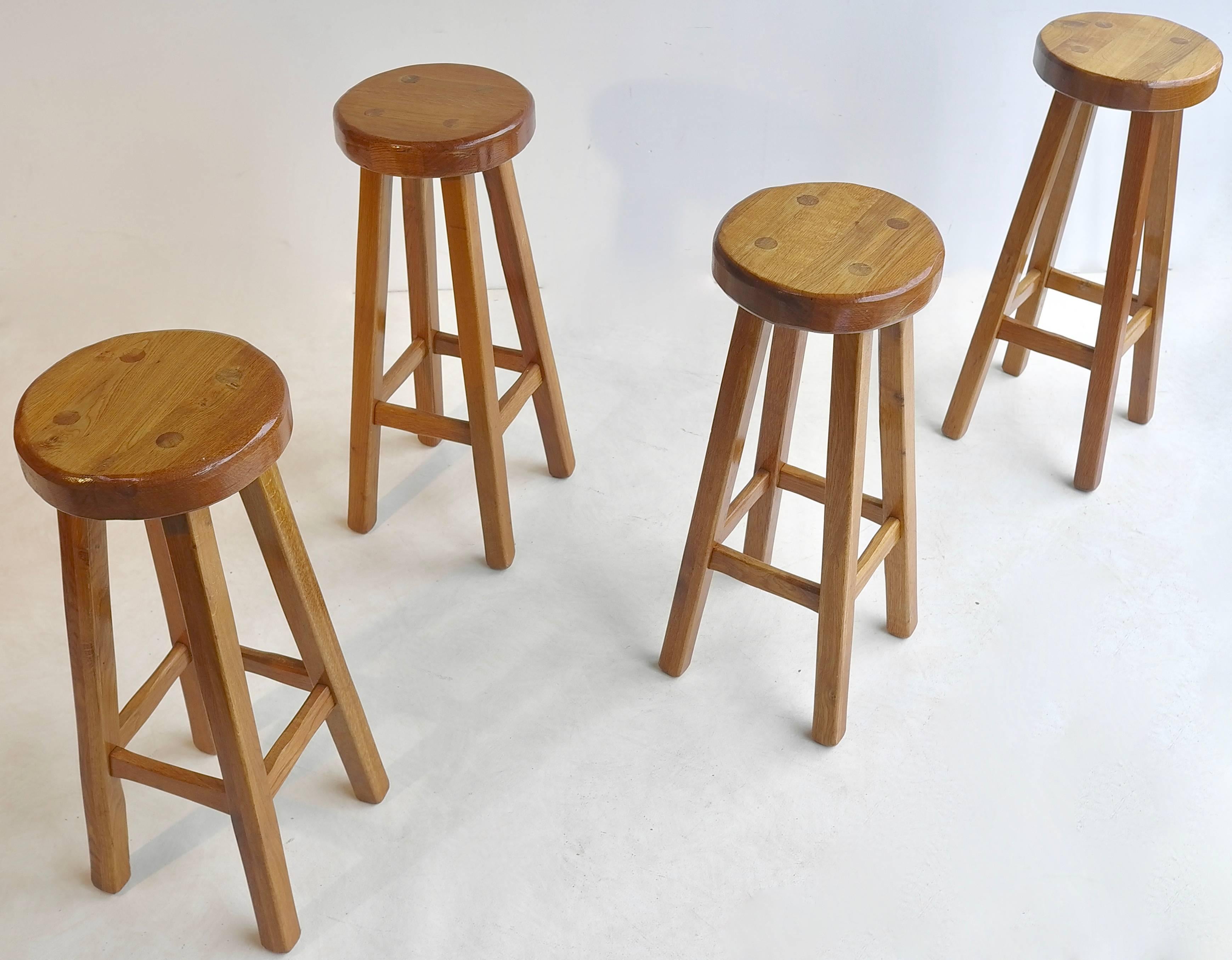solid oak stools