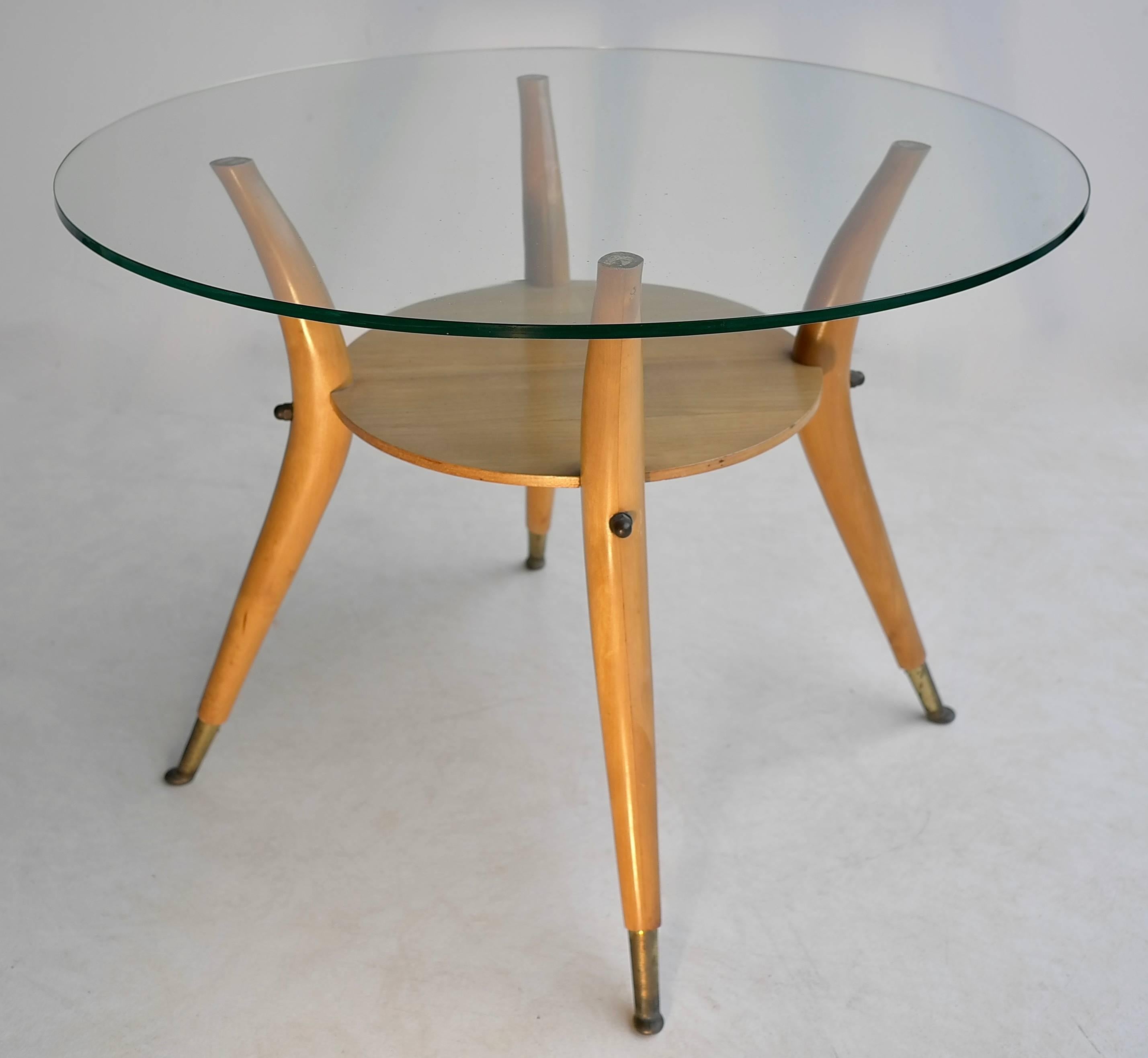 Mid-Century Modern Italian 1950s Side Table in Style of Gio Ponti