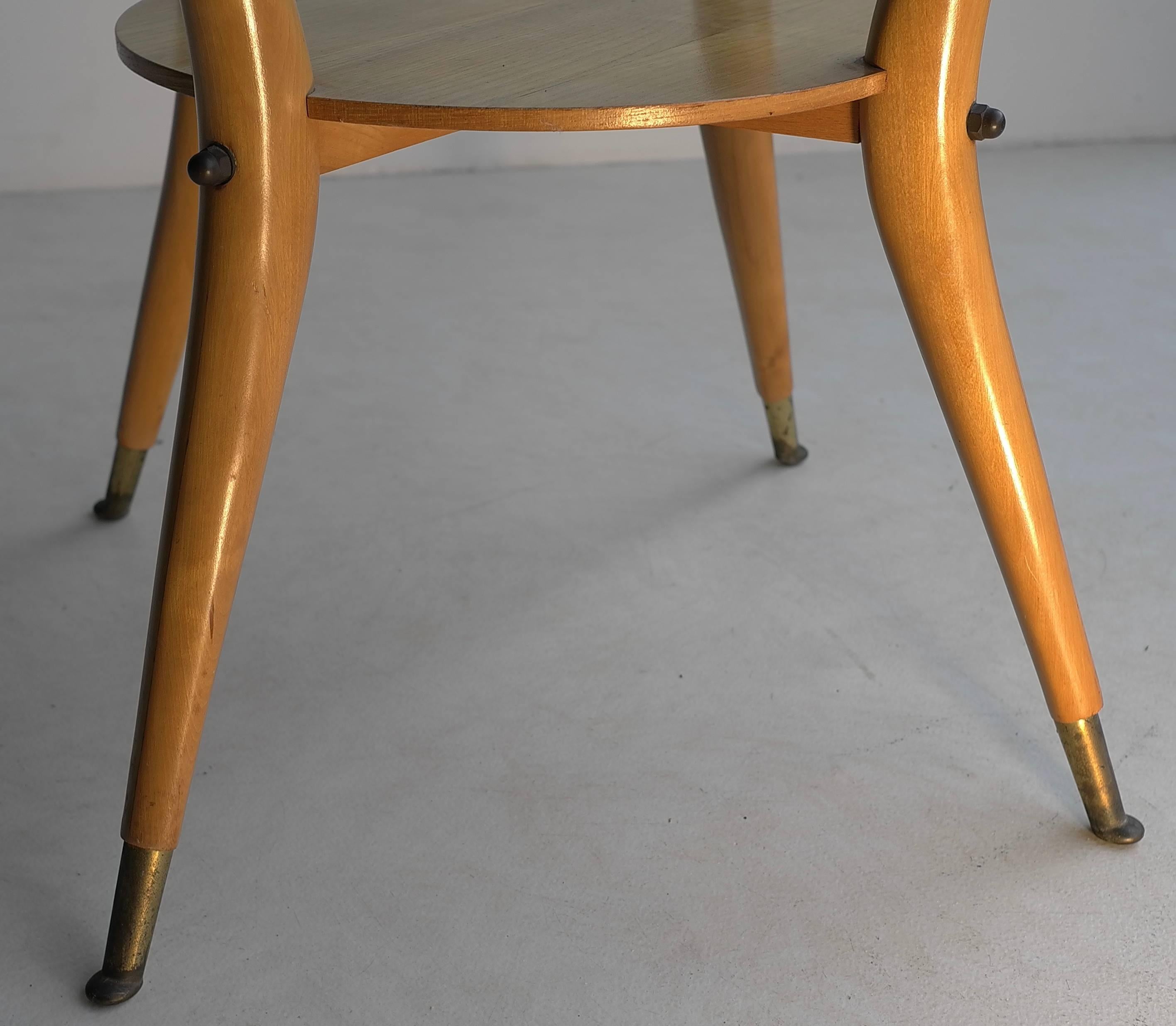 Mid-20th Century Italian 1950s Side Table in Style of Gio Ponti