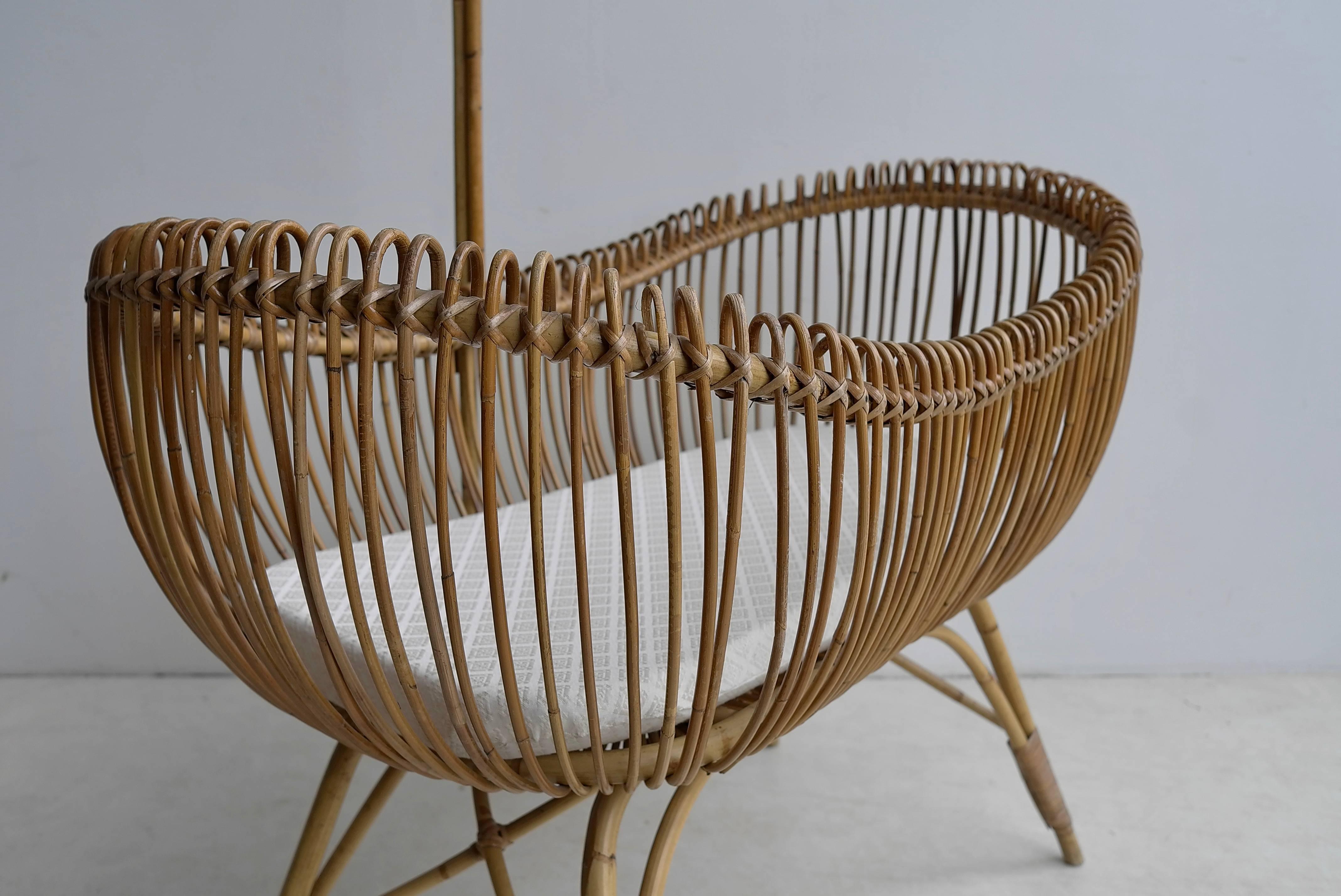 Bambusschöpfkelle im Stil von Franco Albini, Italien, 1950er Jahre (Moderne der Mitte des Jahrhunderts) im Angebot