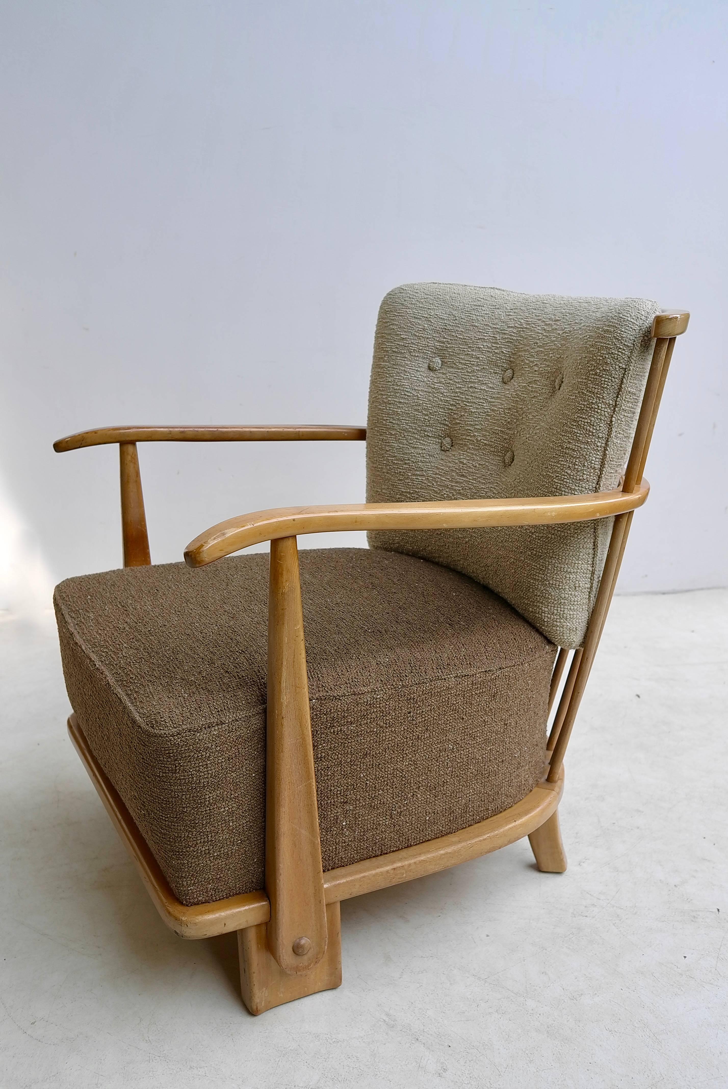 Rare Pair of Organic lounge chairs by Theo Ruth for Artifort, Early 1950s In Excellent Condition In Den Haag, NL