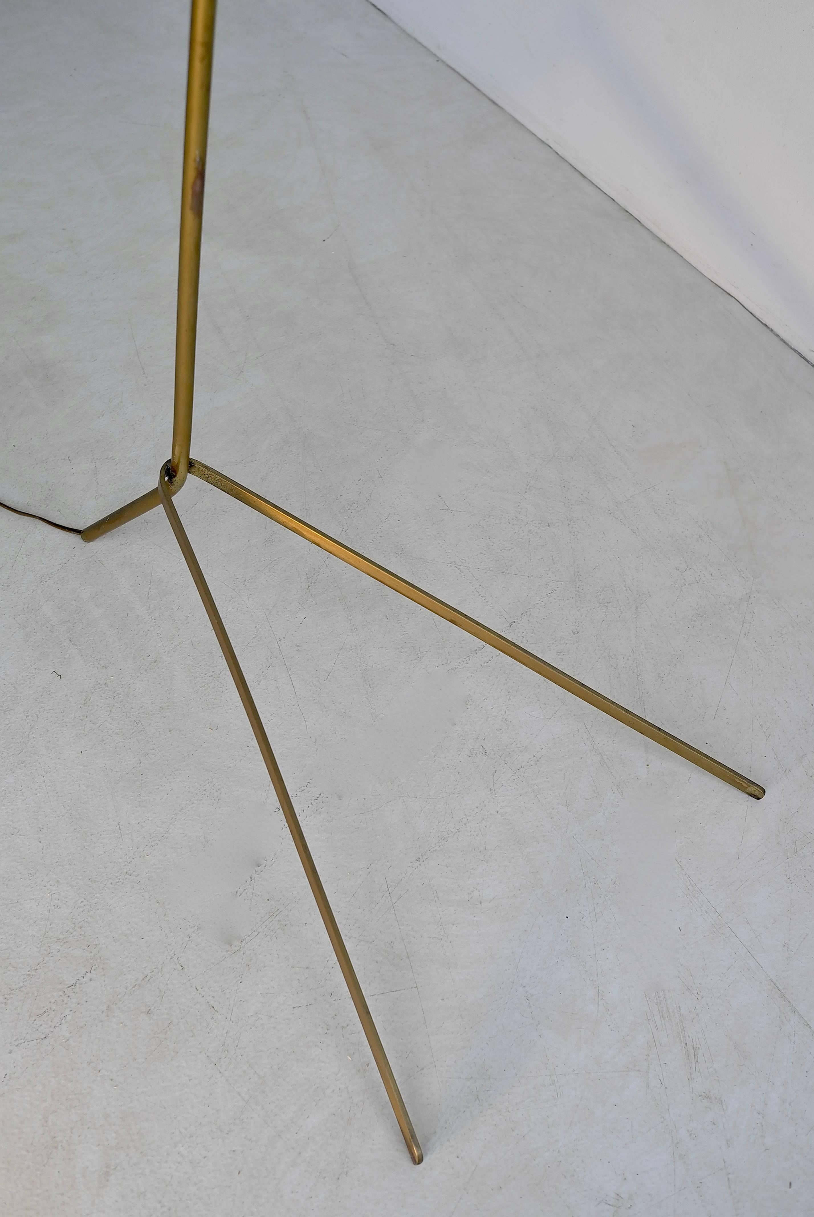 JT Kalmar Adjustable Floor Lamp in Brass, Austria, 1950s In Good Condition In Den Haag, NL