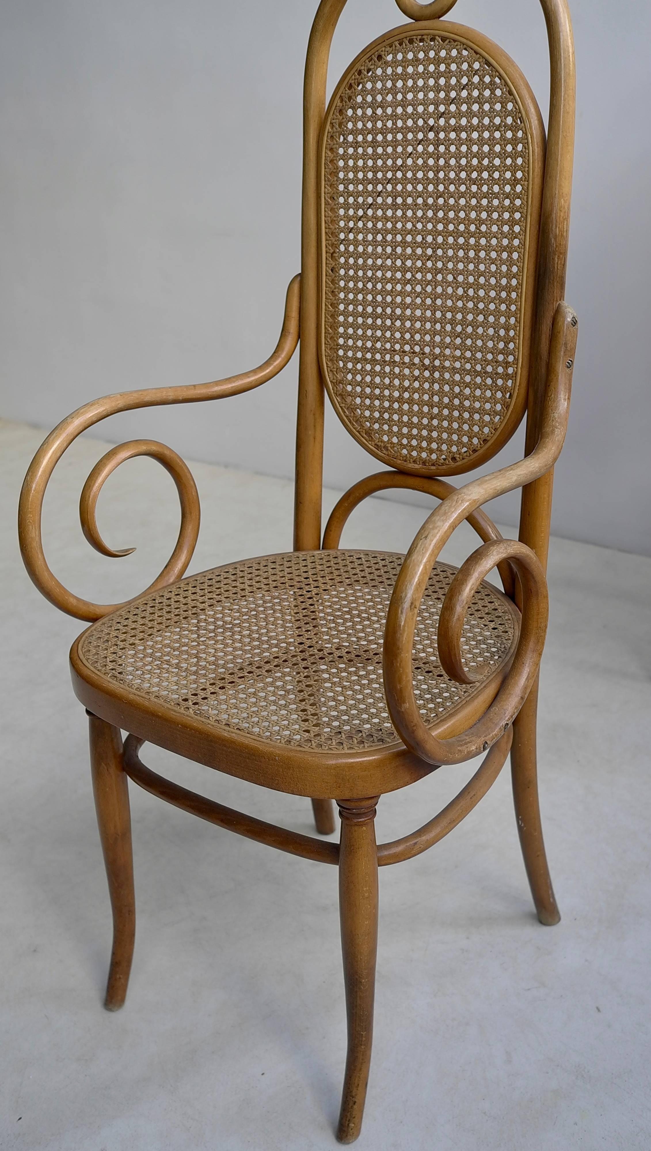European Pair of Sculptural Bendwood Side Chairs model 207R by Thonet For Sale